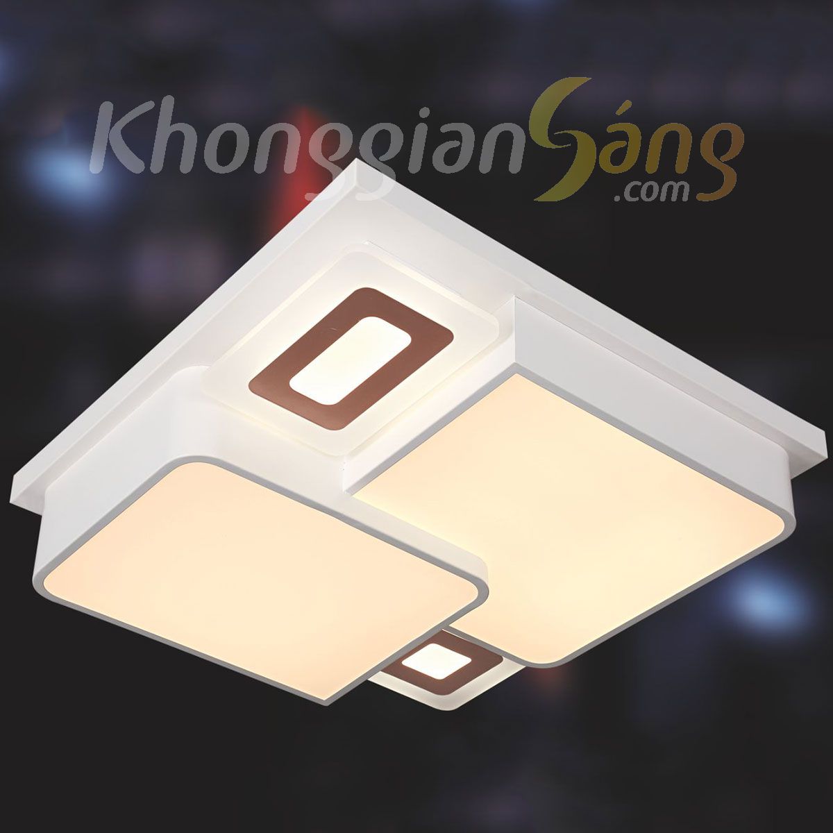 ĐÈN ỐP TRẦN LED VUÔNG (PHI 550mm x H130mm) KGC-055