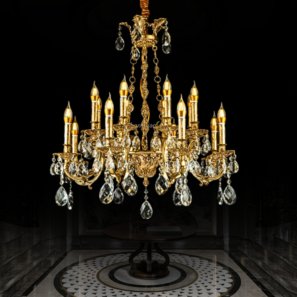 ĐÈN CHÙM ĐỒNG (D800mm x H830mm) CNQT-395