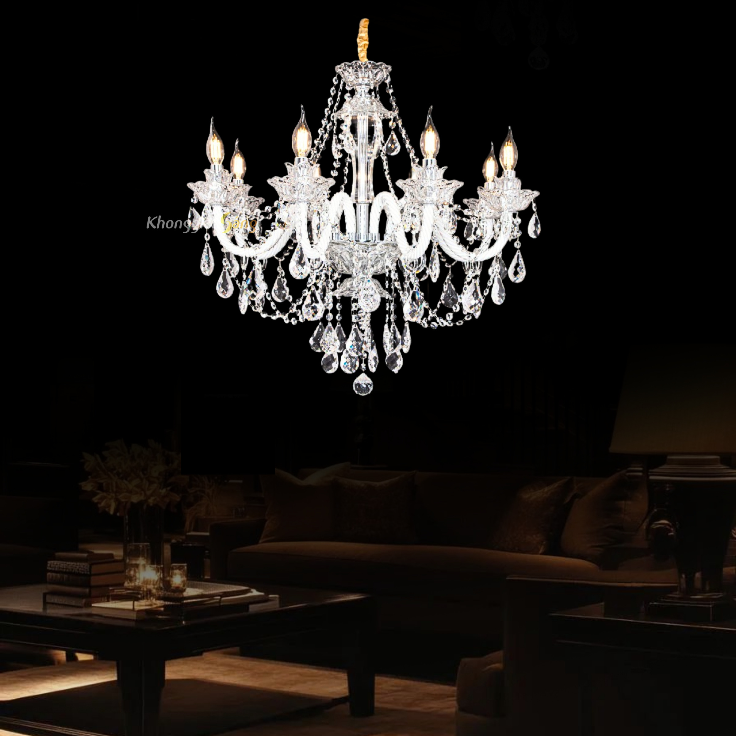 ĐÈN CHÙM NẾN (D700mm x H500mm) CNQT-205