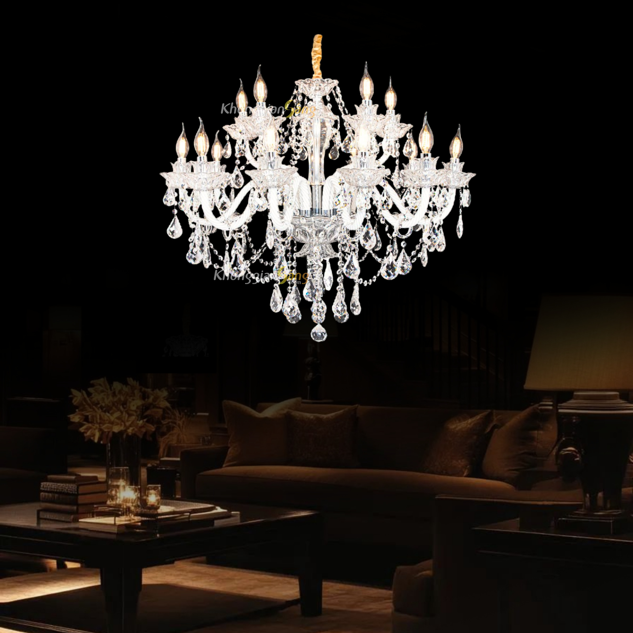 ĐÈN CHÙM NẾN (D800mm x H600mm) CNQT-206/15