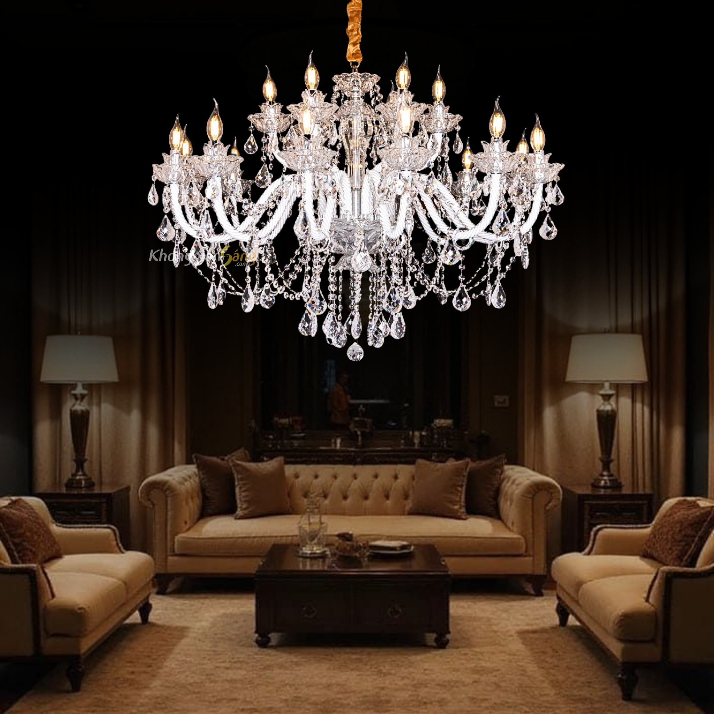 ĐÈN CHÙM NẾN (D950mm x H700mm) CNQT-206/18