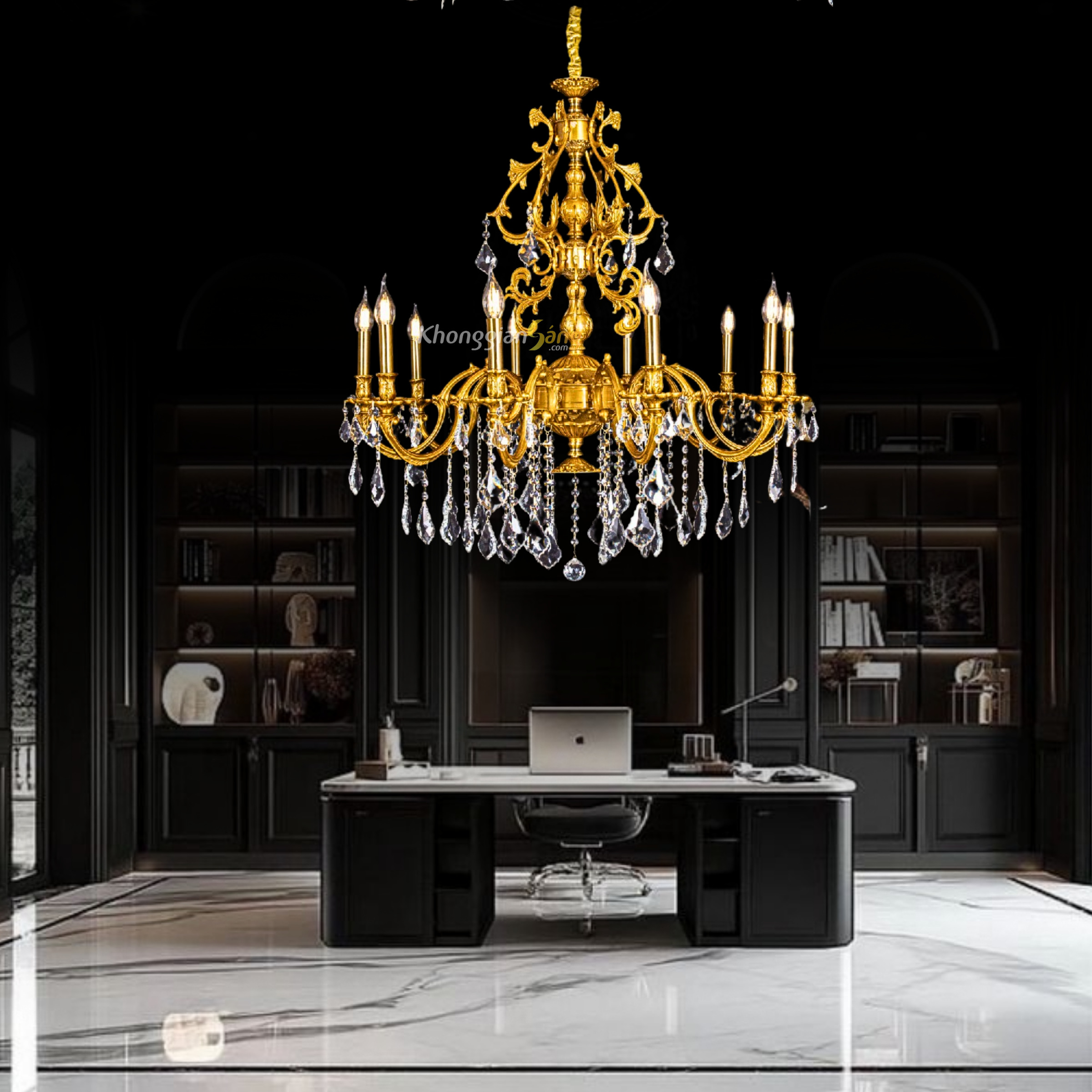 ĐÈN CHÙM NẾN (D800mm x H1300mm) CNQT-351