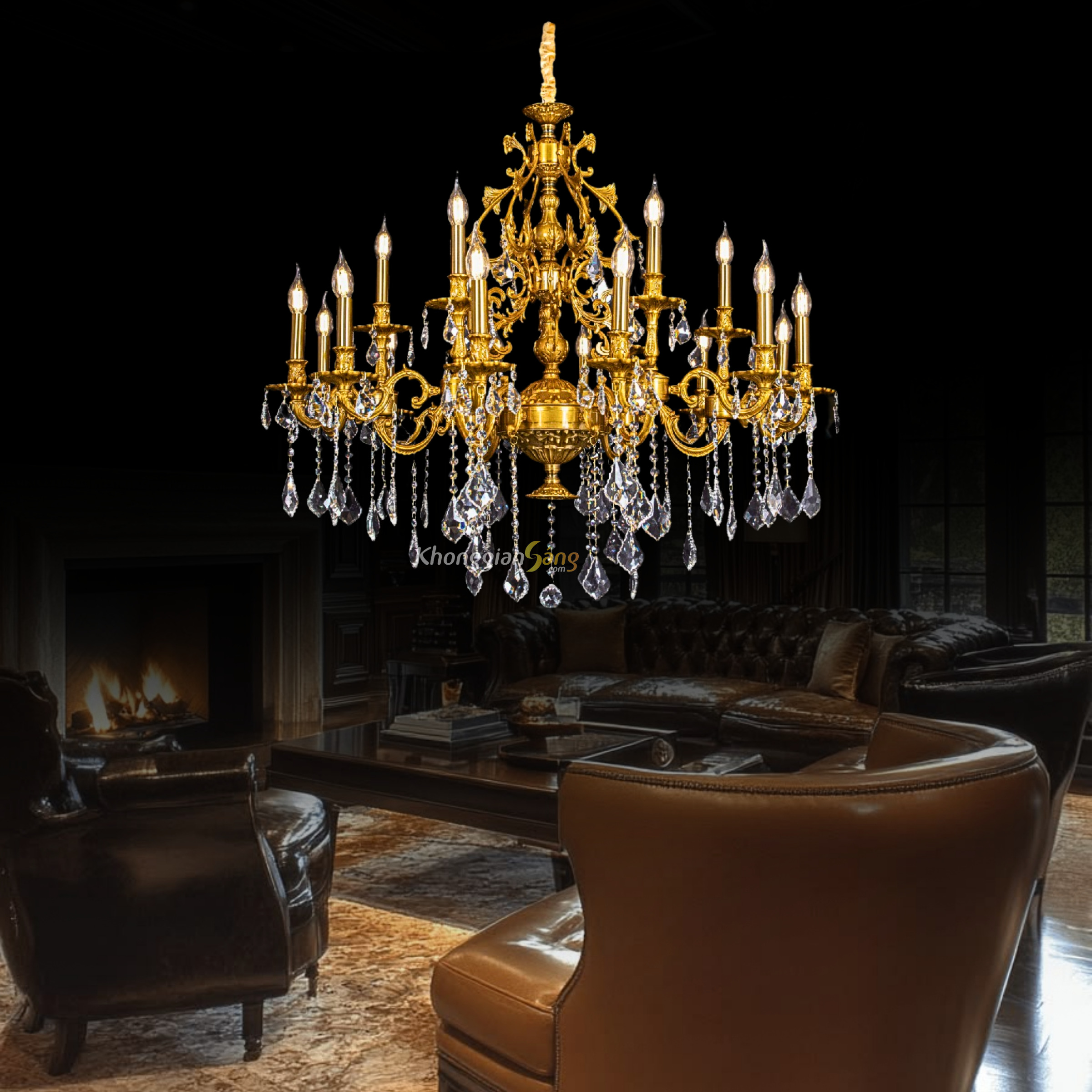 ĐÈN CHÙM NẾN (D950mm x H1300mm) CNQT--353