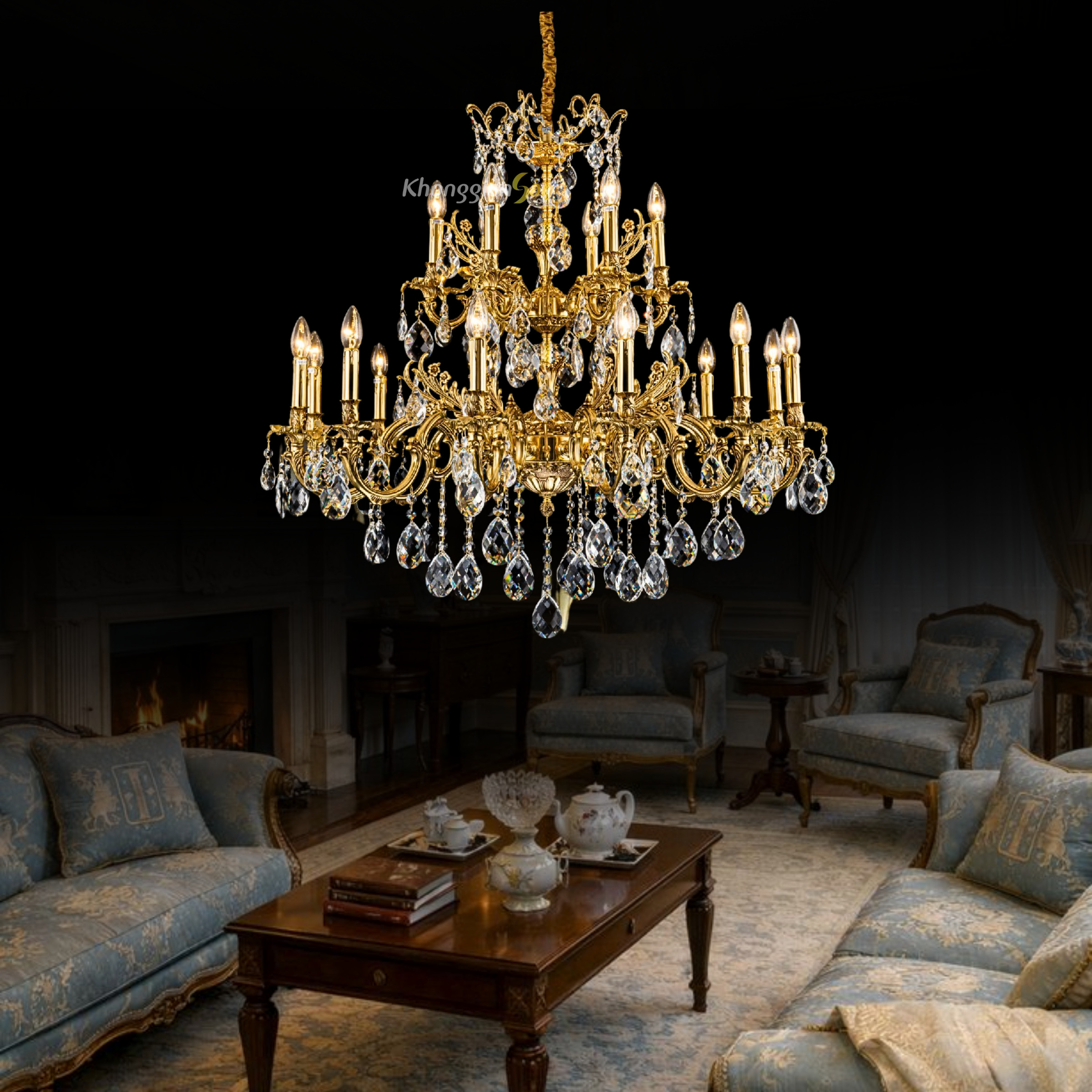 ĐÈN CHÙM ĐỒNG (D1000mm x H880mm) CNQT-398