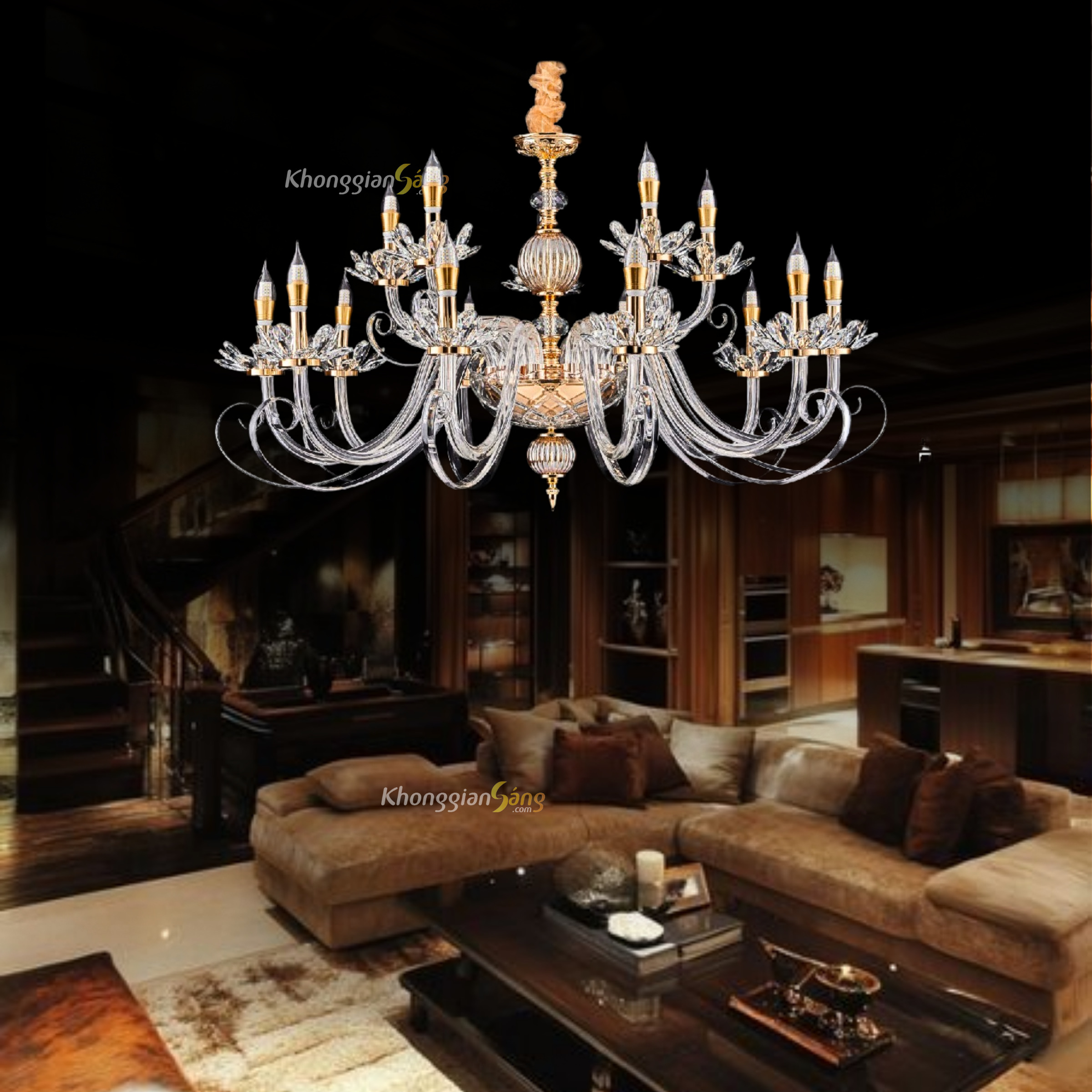 ĐÈN CHÙM NẾN (D1000mm x H650mm) CNQT-421