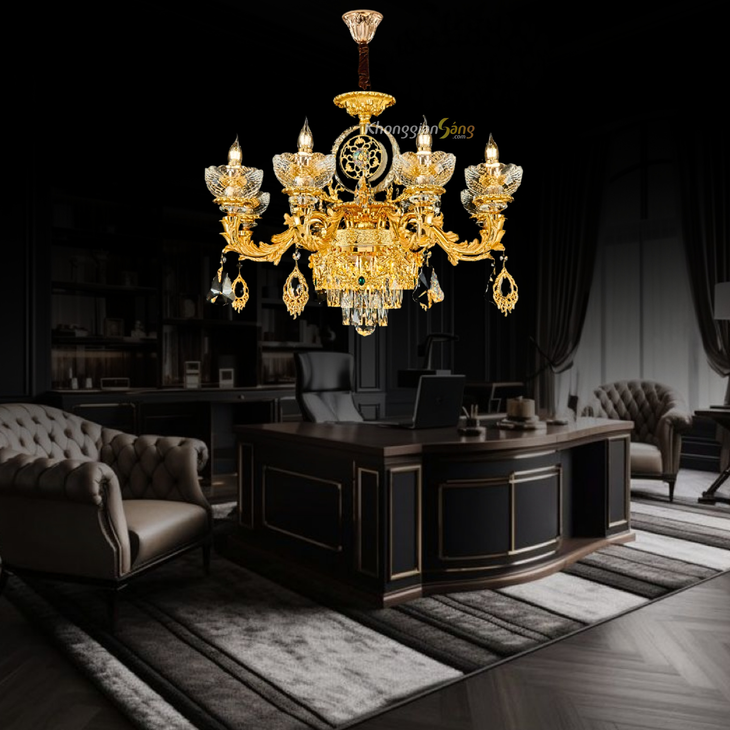 ĐÈN CHÙM NẾN (D820mm x H620mm) CNQT-426