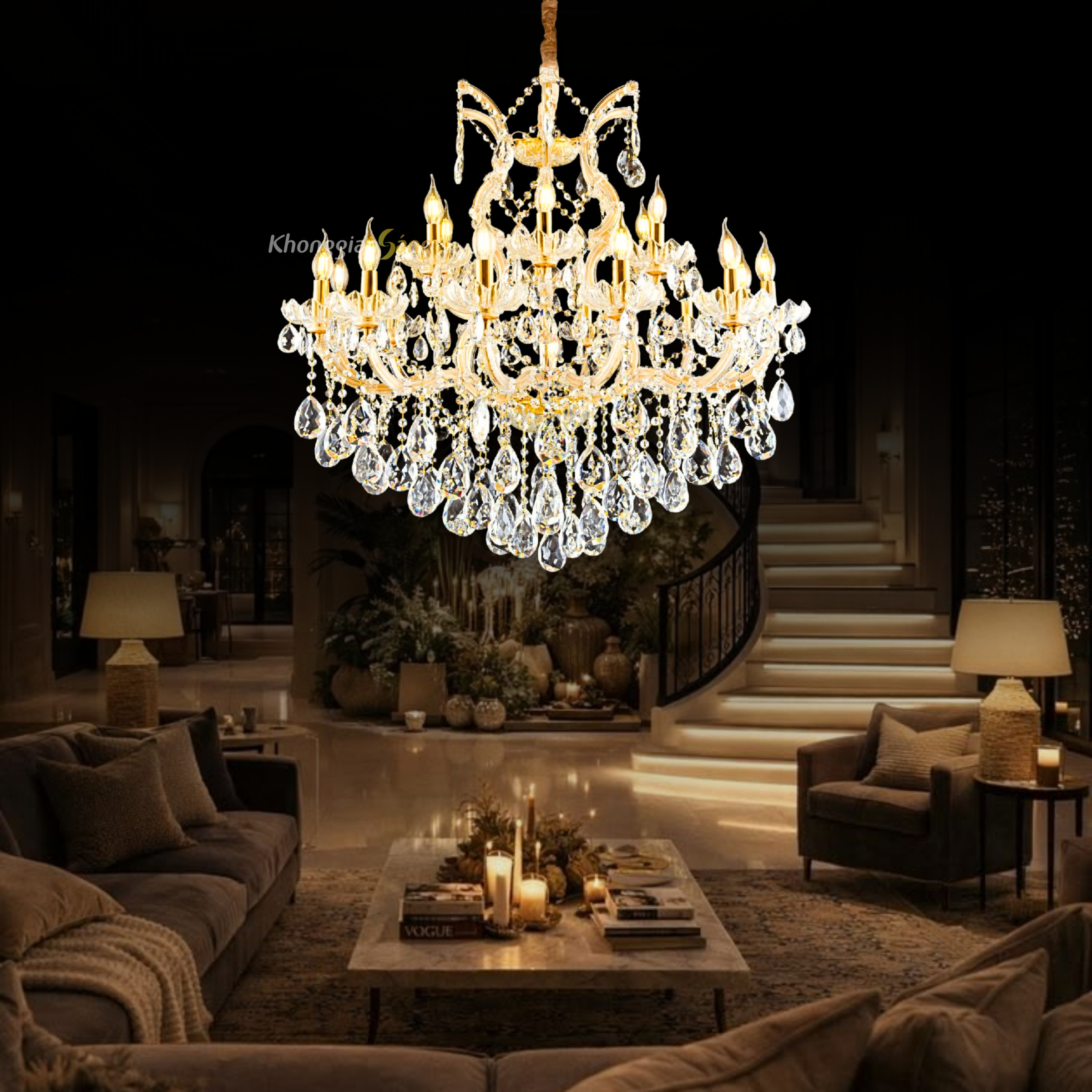 ĐÈN CHÙM NẾN (D900mm x H900mm) CNQT-70