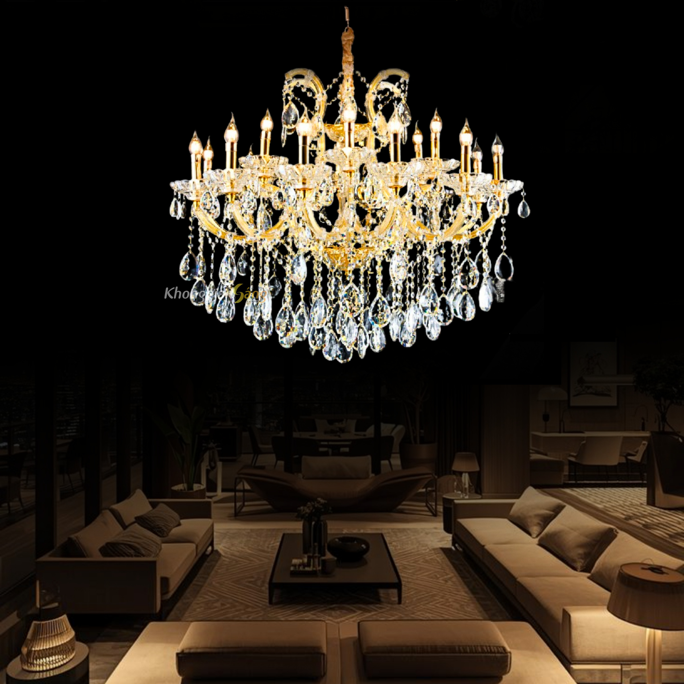 ĐÈN CHÙM NẾN (D800mm x H900mm) CNQT-72