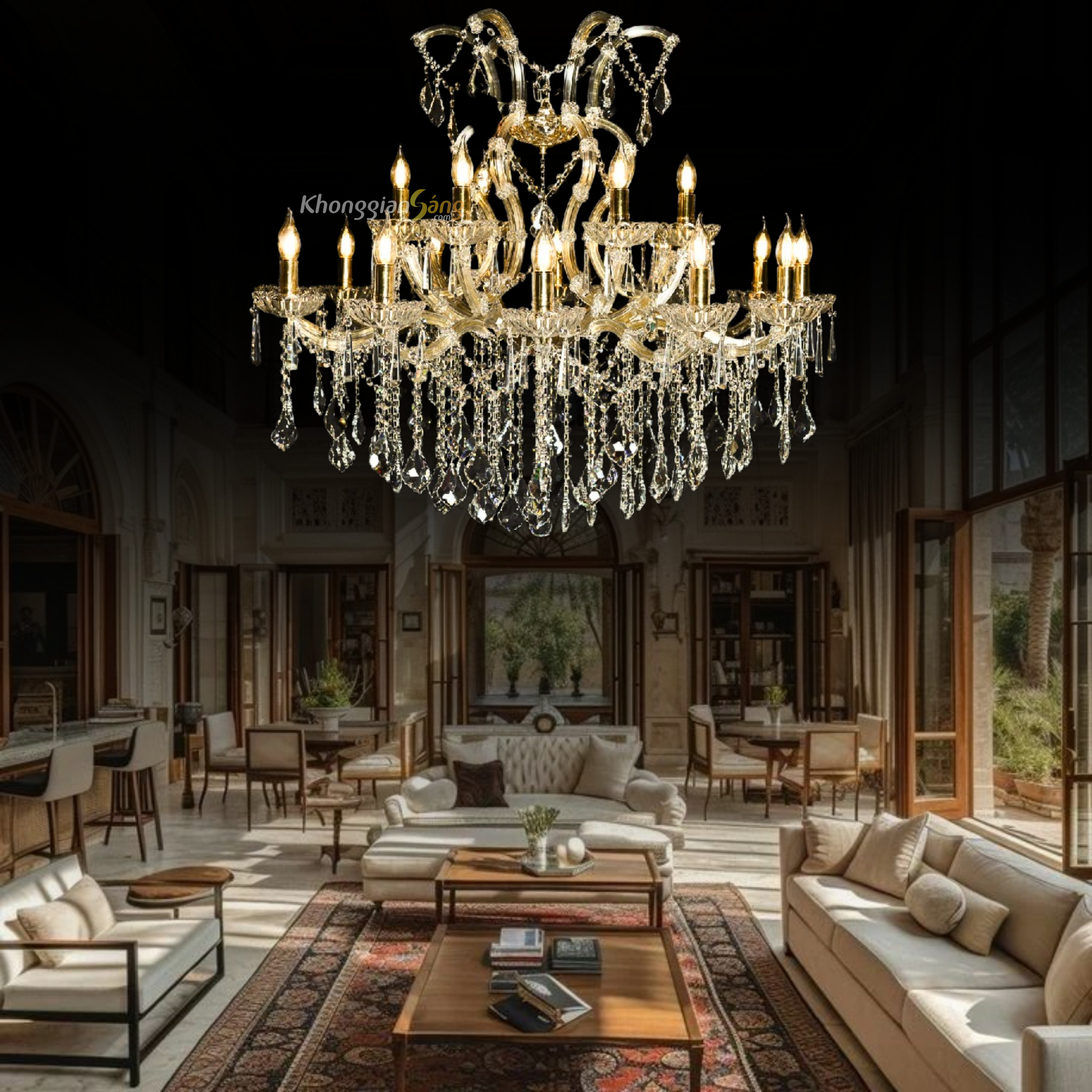 ĐÈN CHÙM NẾN (D1000mm x H900mm) CNQT-78-26