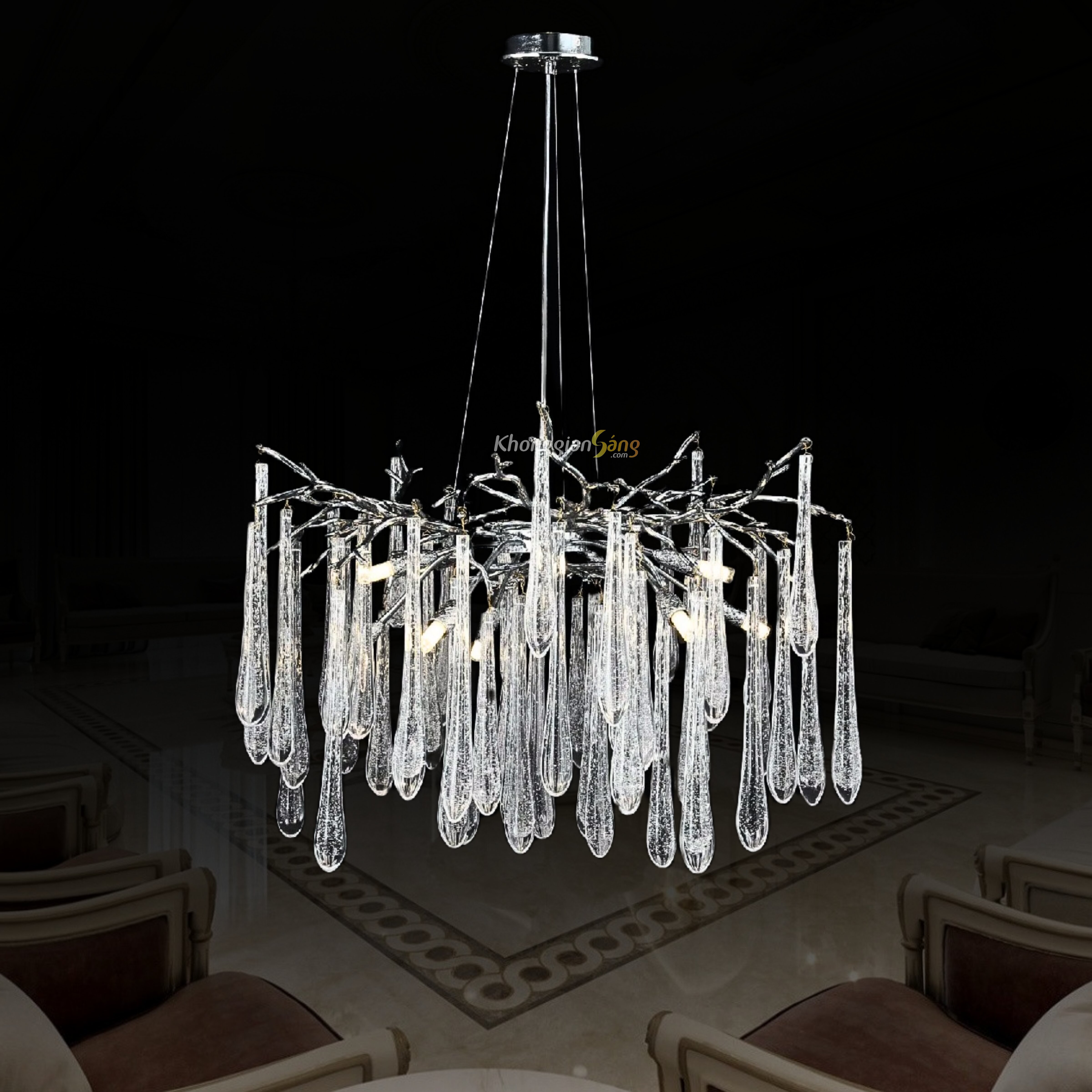 ĐÈN CHÙM PHA LÊ (D760mm x H550mm) TH-8014-25