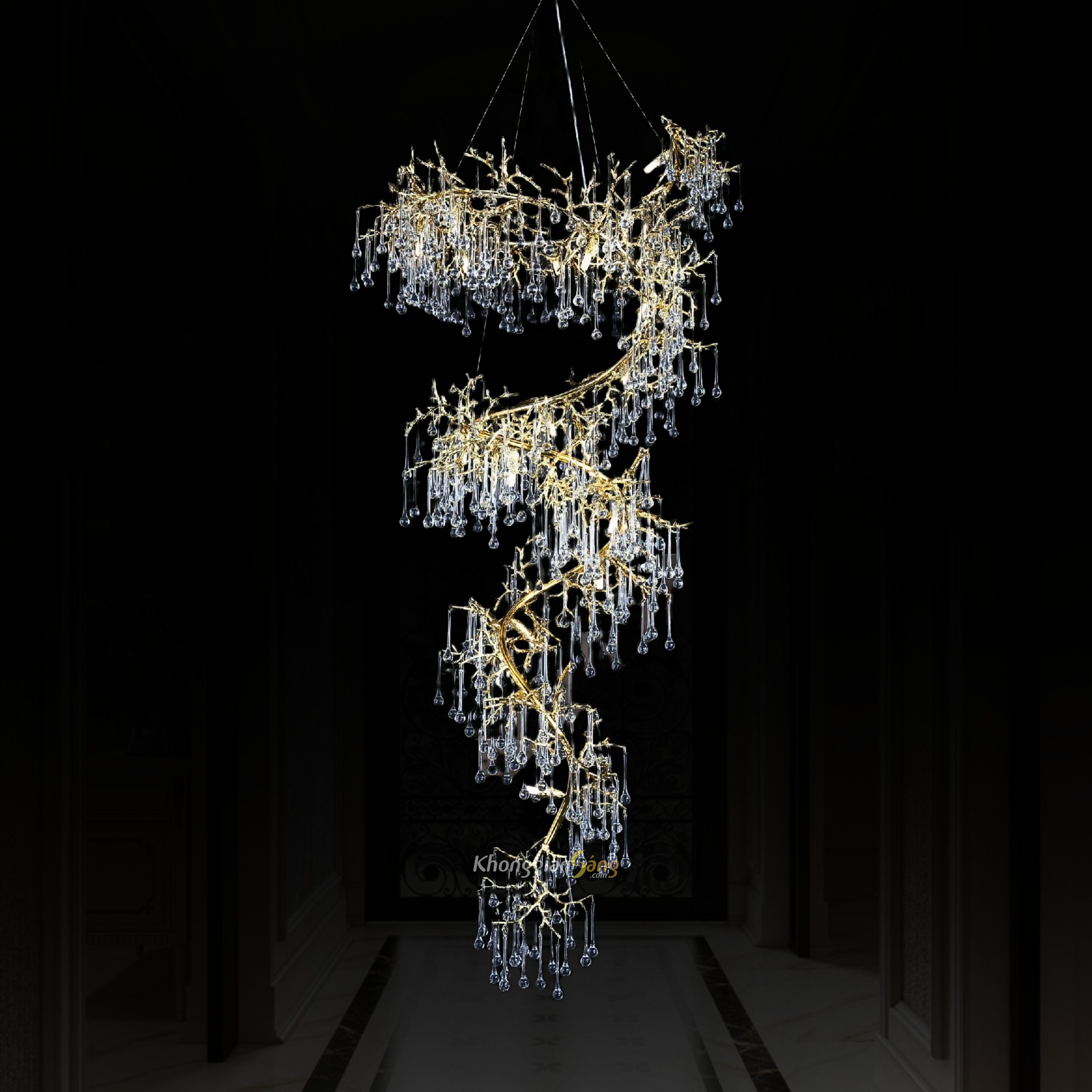 ĐÈN CHÙM PHA LÊ (D1000mm x H2000mm) TH-8024-25