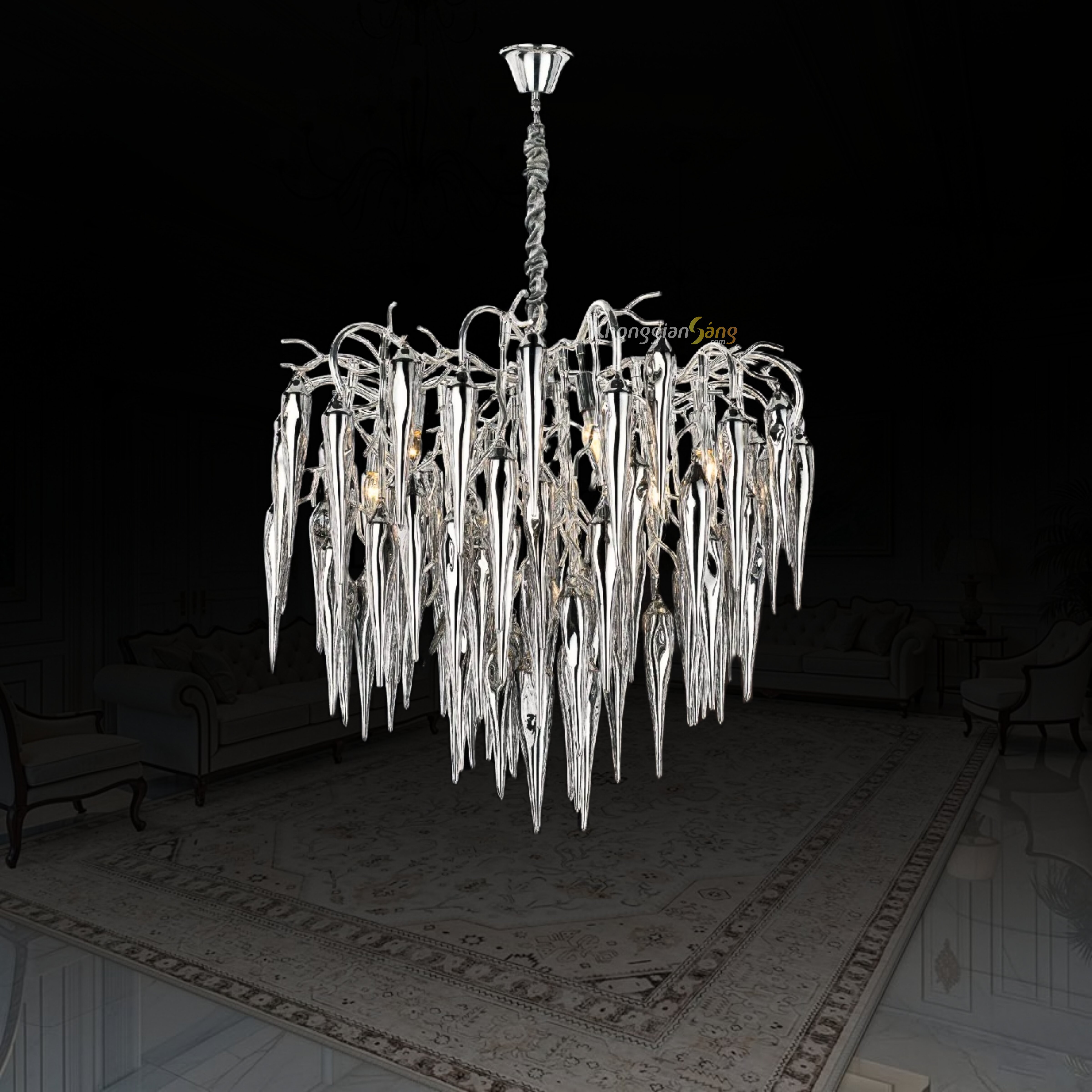 ĐÈN CHÙM PHA LÊ (D800mm x H680mm) TH-8029-25