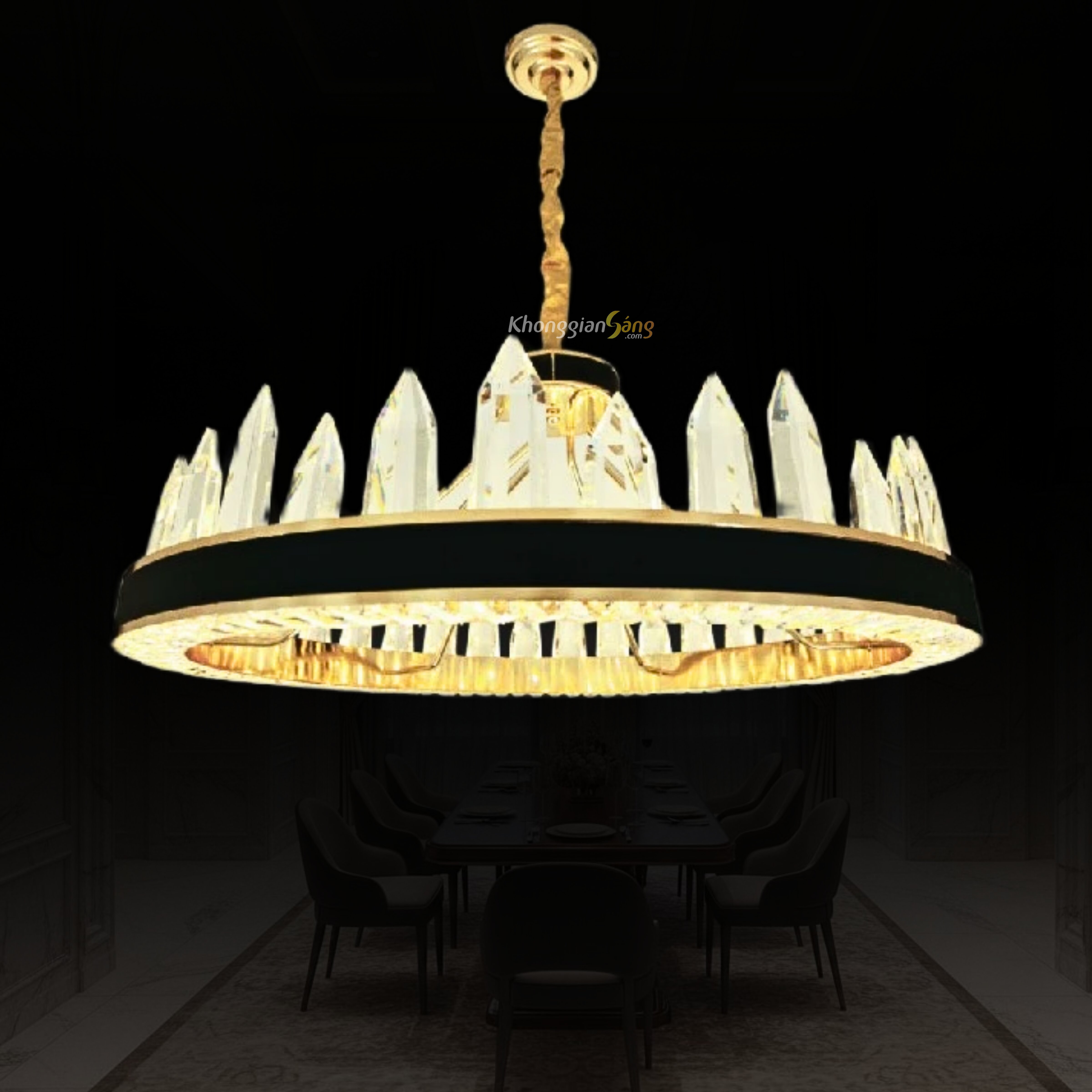 ĐÈN CHÙM PHA LÊ (D780mm x H900mm) TH-8132