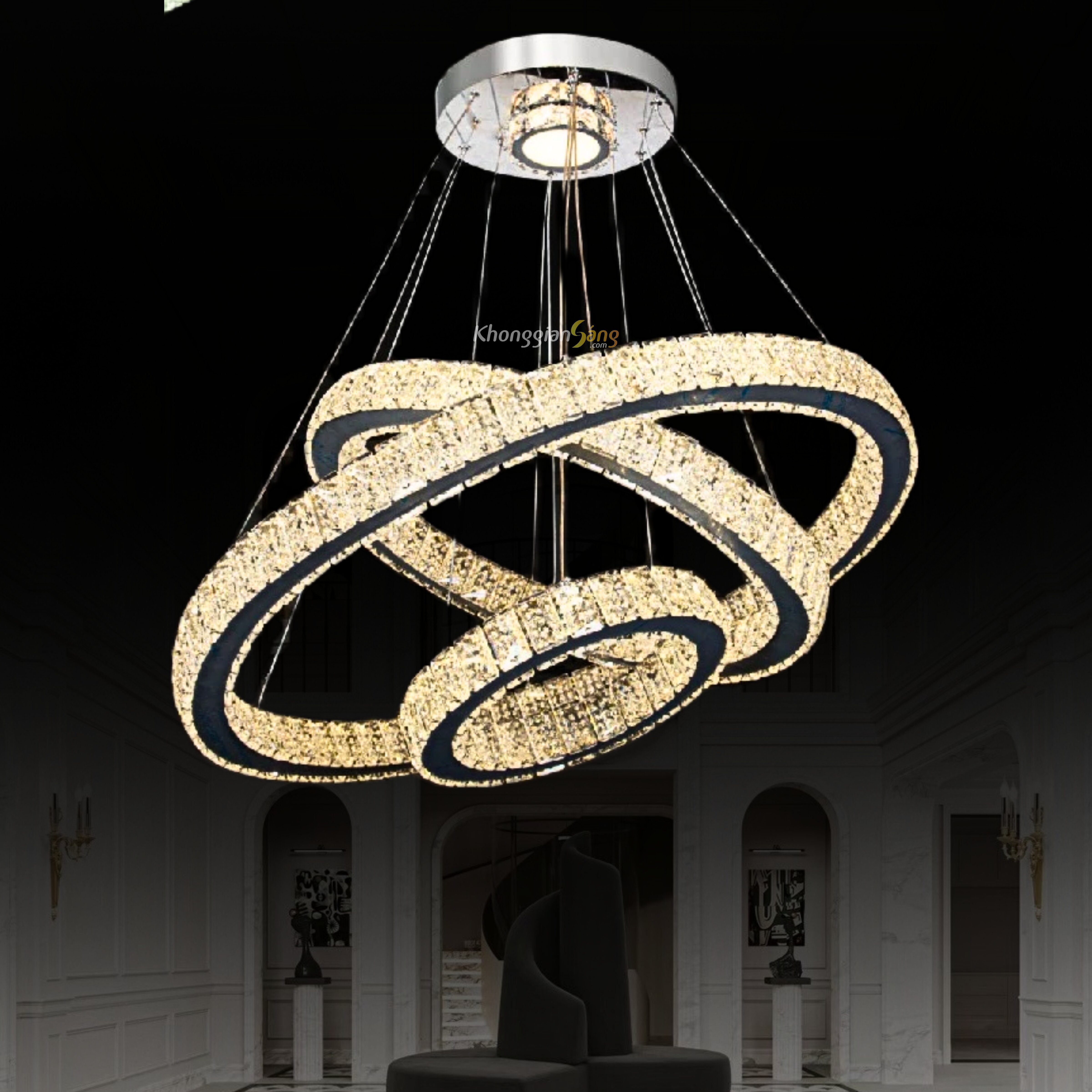 ĐÈN CHÙM THẢ (D400mm + D600mm + D800mm) TH-813B-19