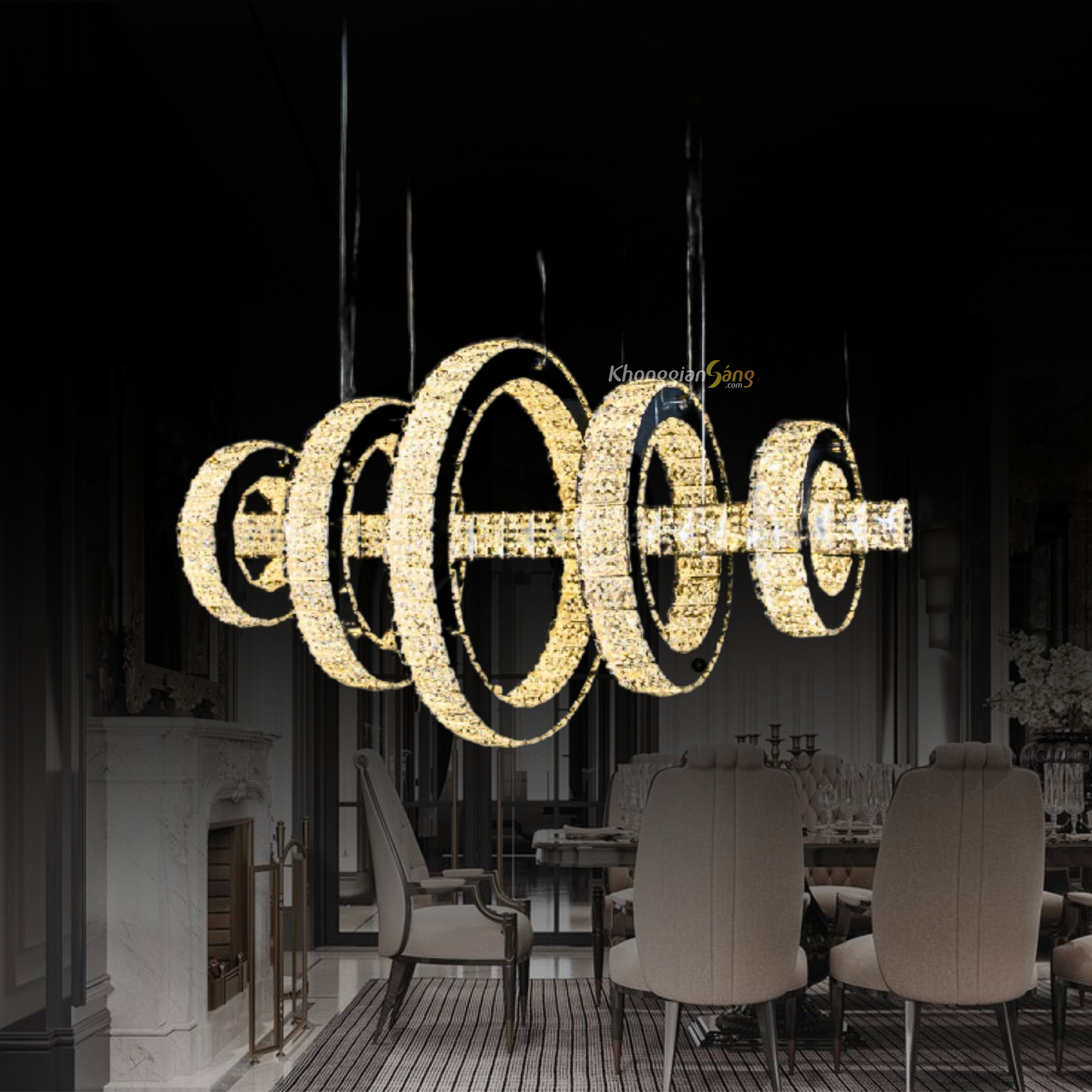 ĐÈN CHÙM THẢ (D800mm + D900mm) TH-819-22