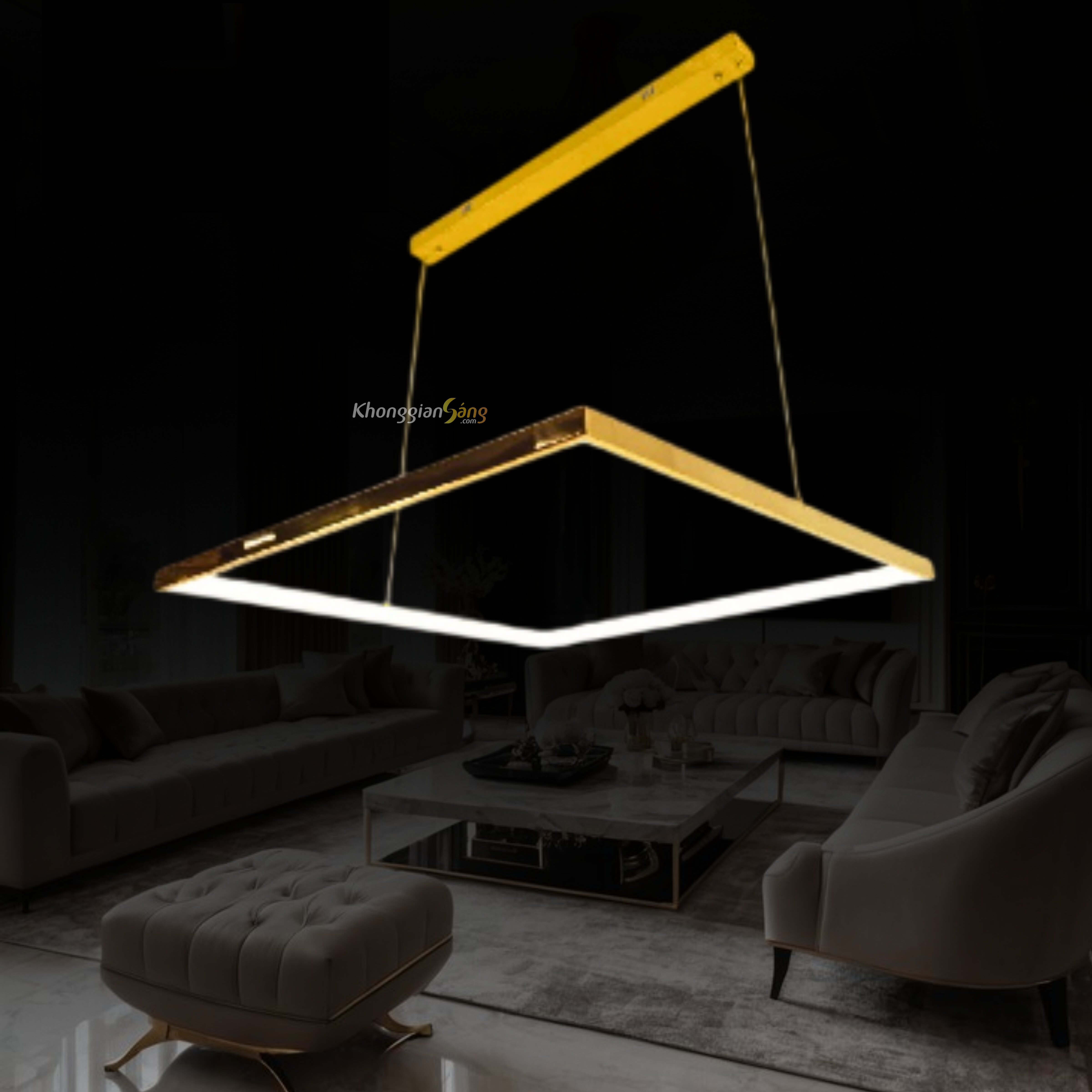 ĐÈN CHÙM THẢ (D800mm x R800mm x H1000mm) TH-8305