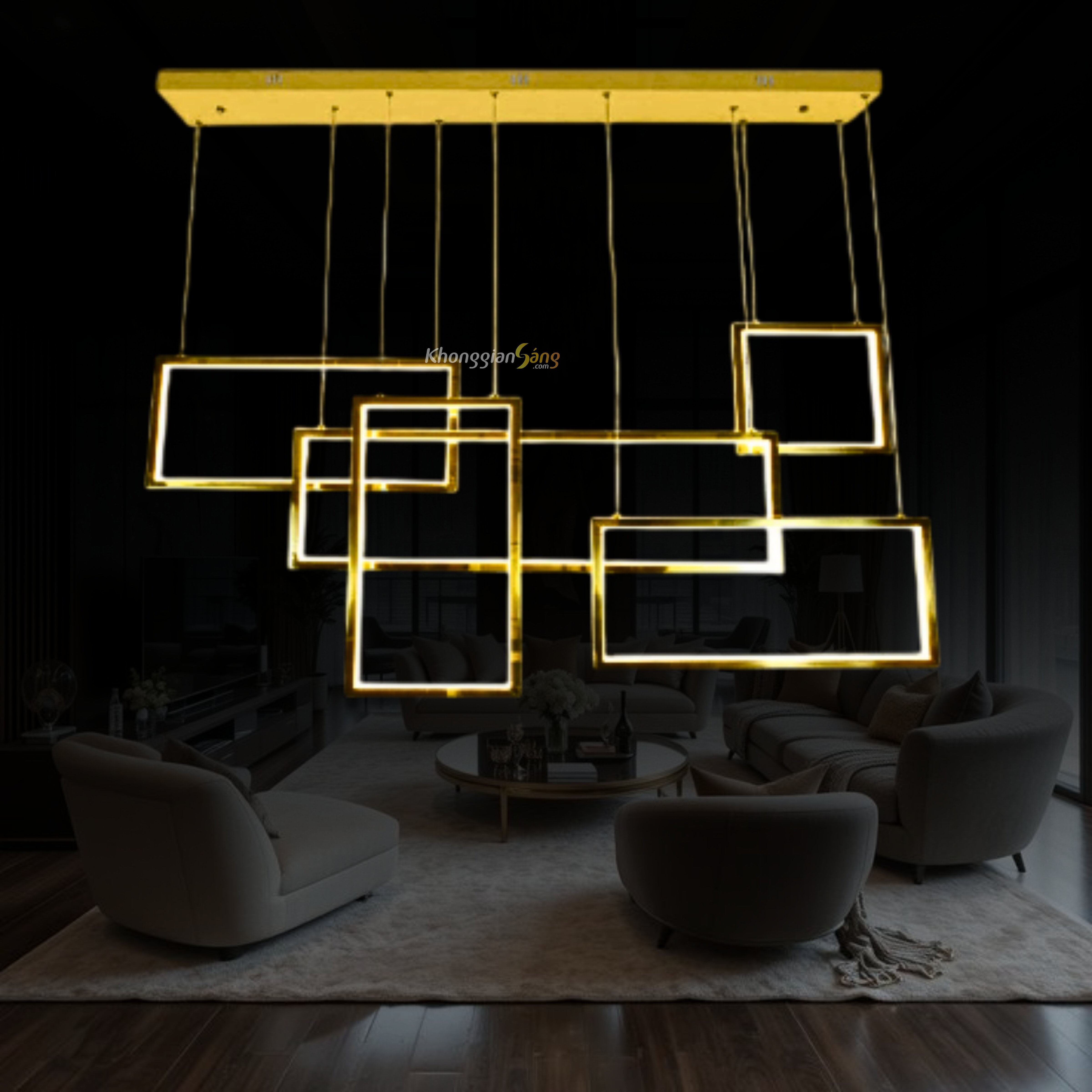 ĐÈN CHÙM THẢ (D1150mm x H1800mm) TH-8308