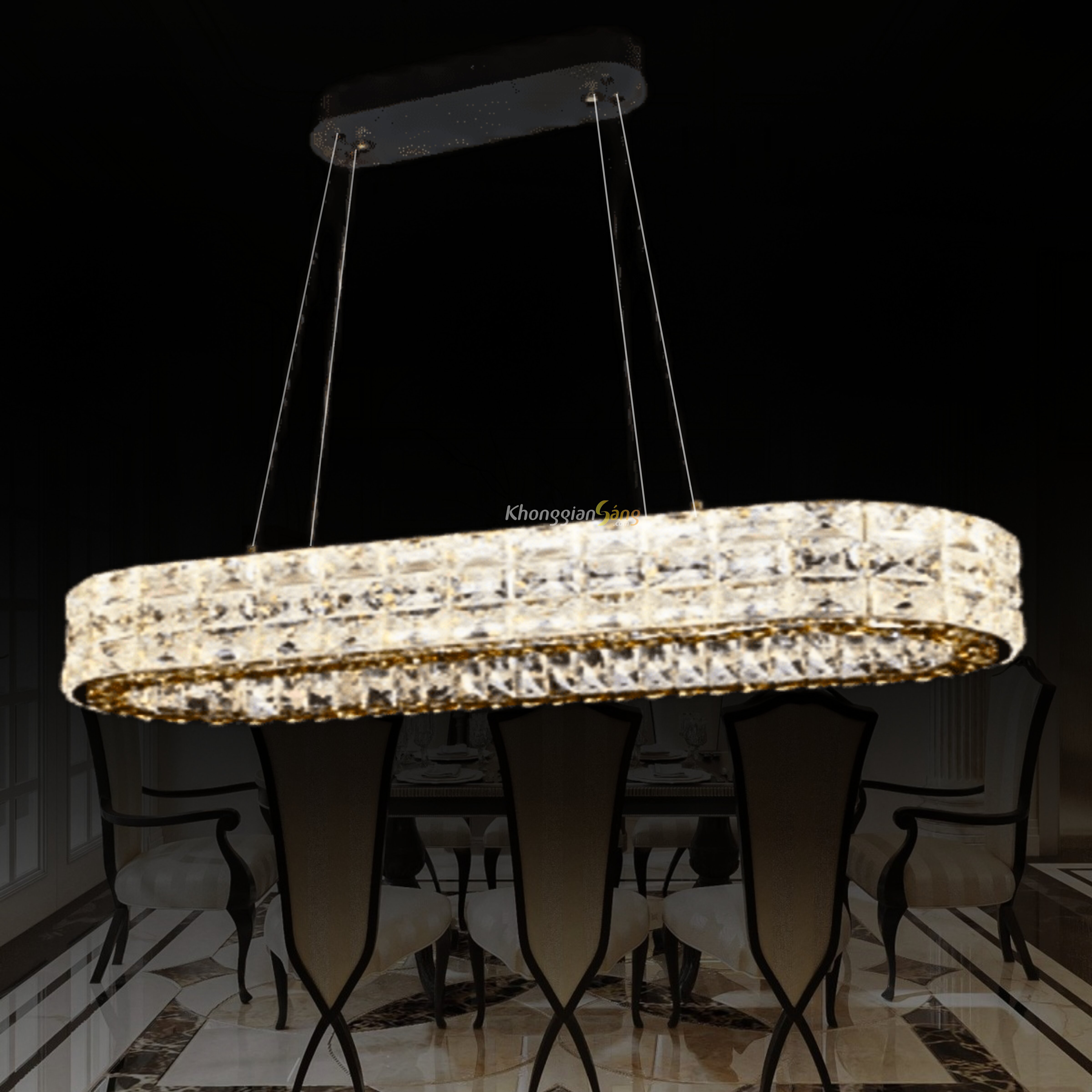 ĐÈN CHÙM THẢ (N900mm + R300mm X H1100mm) TH-8317