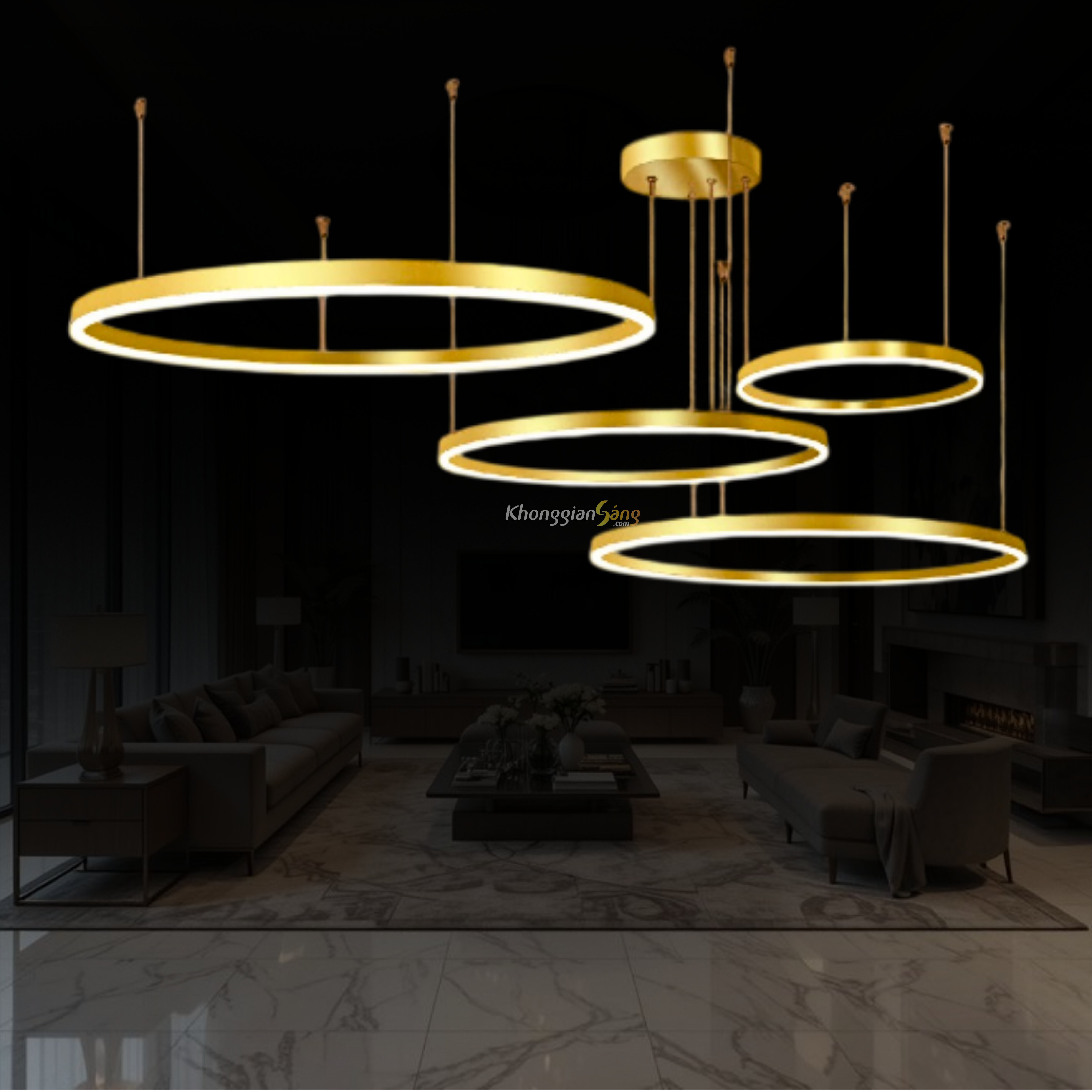 ĐÈN CHÙM THẢ (D200mm x D400mm x D600mm x D800mm x H900mm) TH-831A-20B