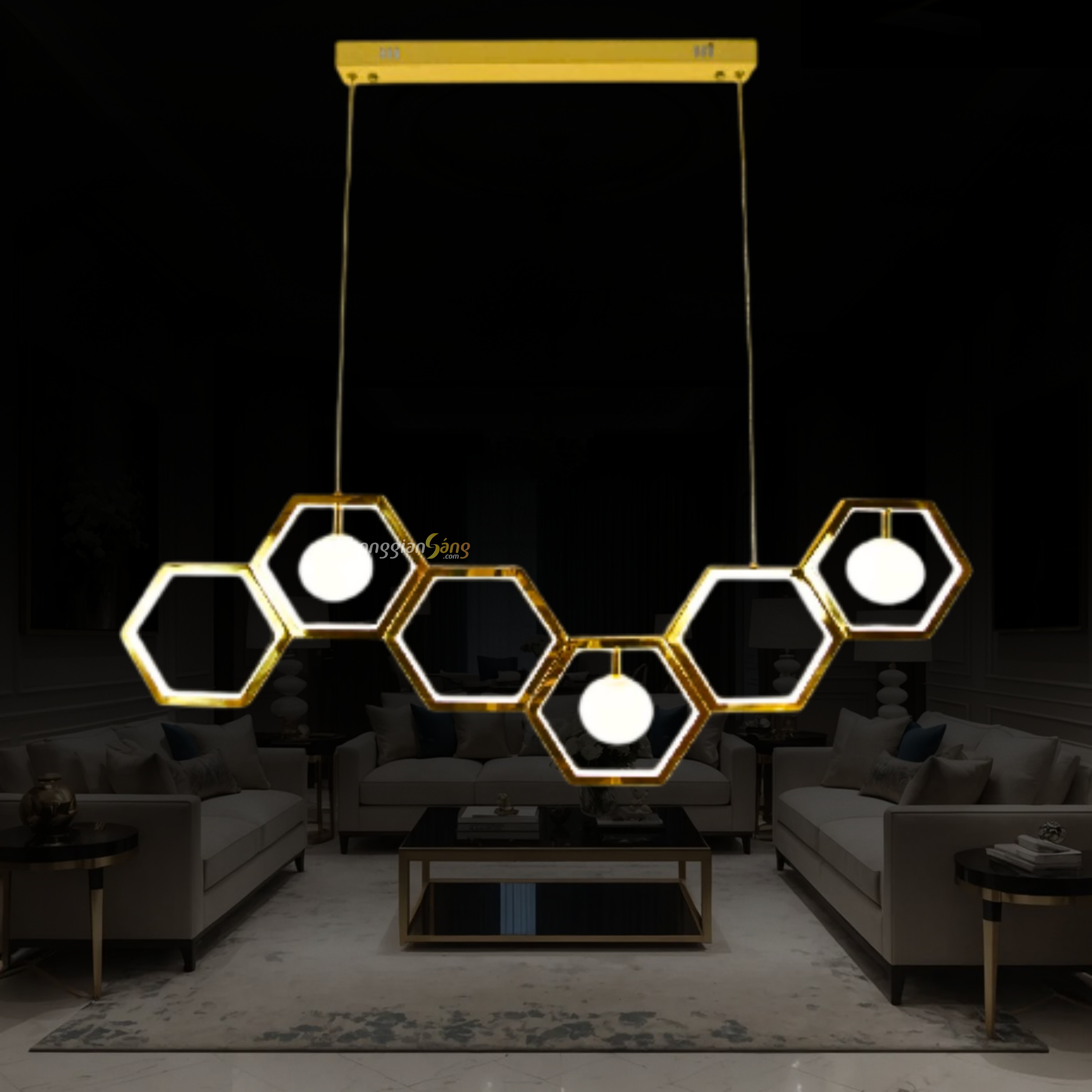 ĐÈN CHÙM THẢ (D1200mm x H1500mm) TH-8334