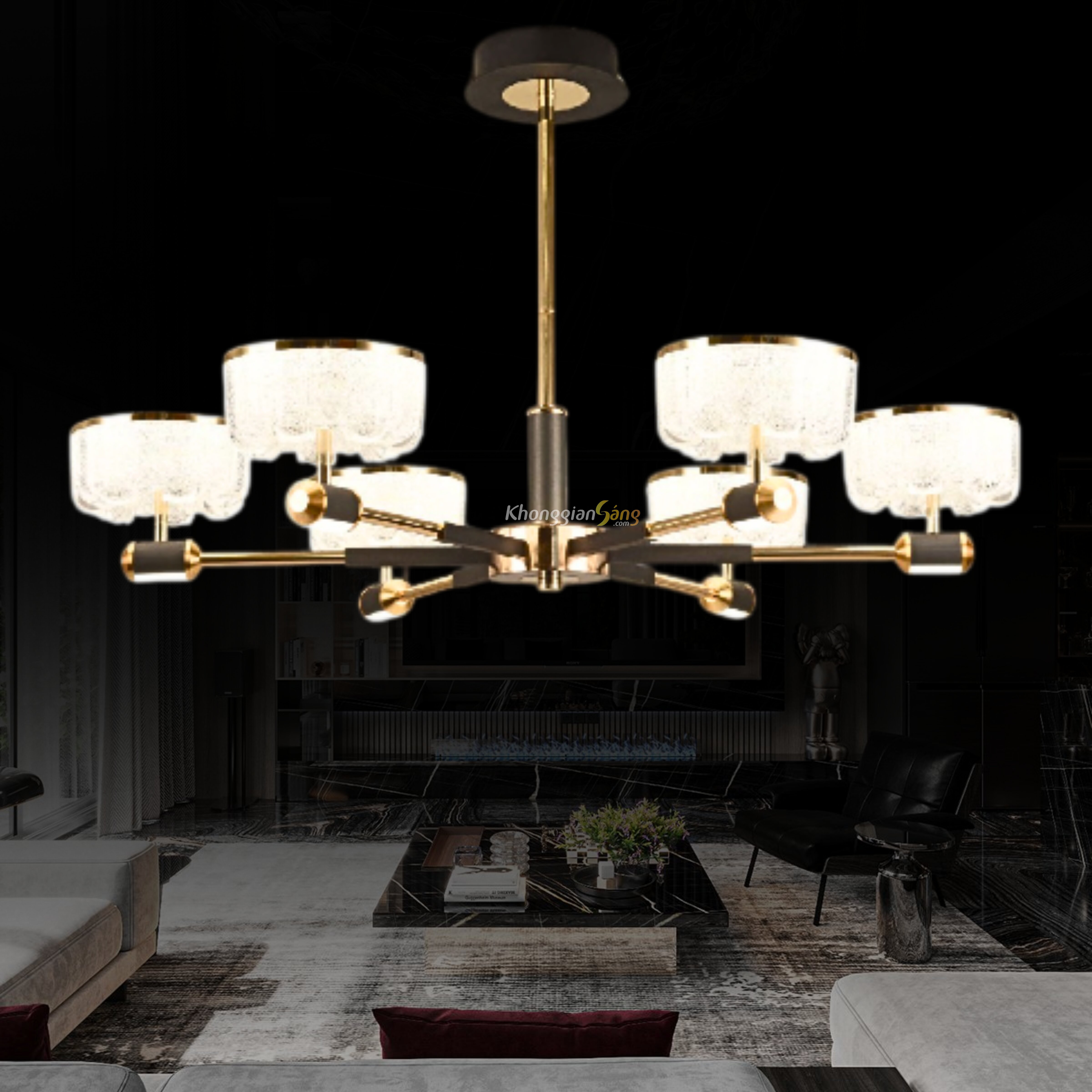 ĐÈN CHÙM LED (D730mm x H650mm) TH-8635