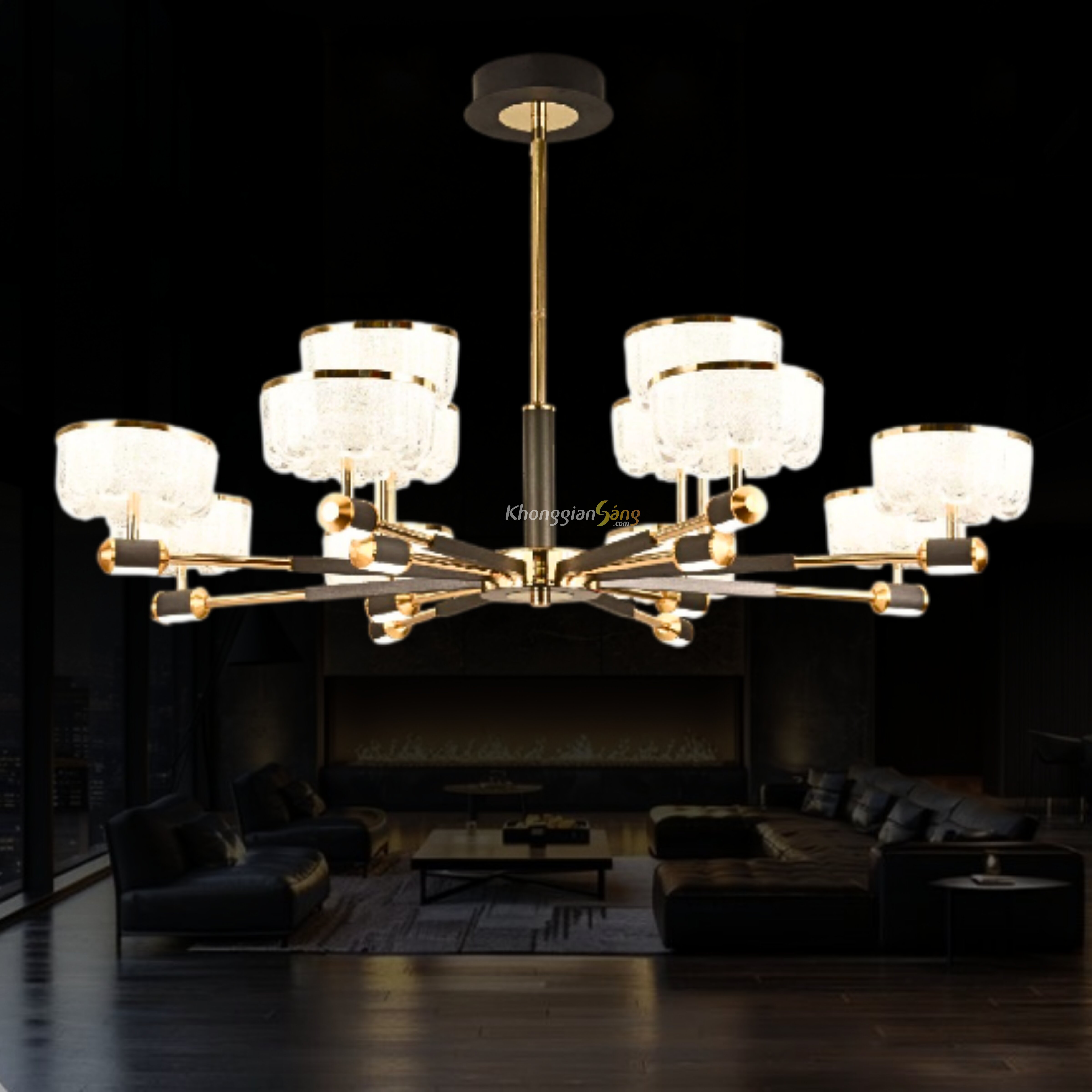 ĐÈN CHÙM LED (D980mm x H650mm) TH-8636