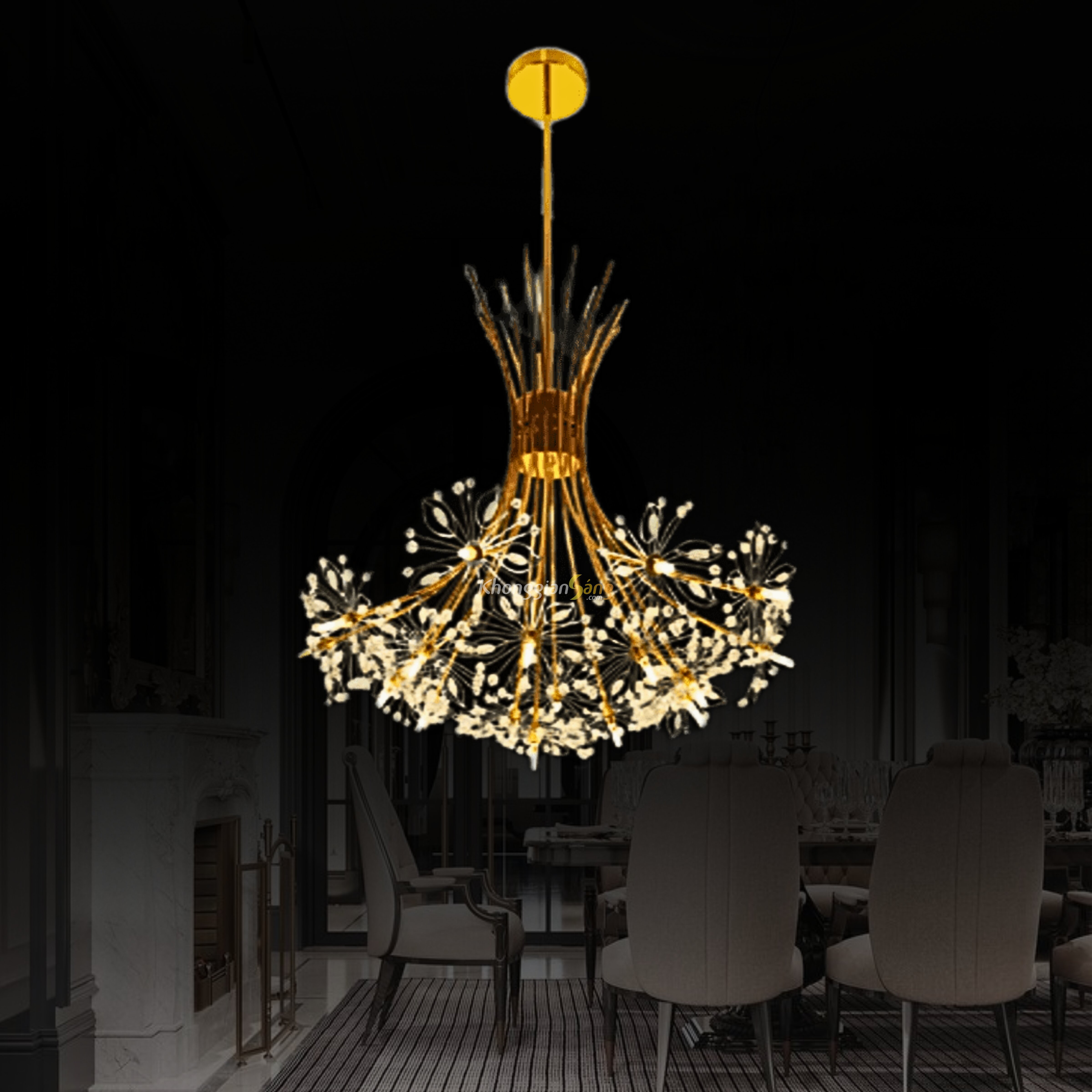 ĐÈN CHÙM THẢ (D600mm x H900mm) THCN 104A-21