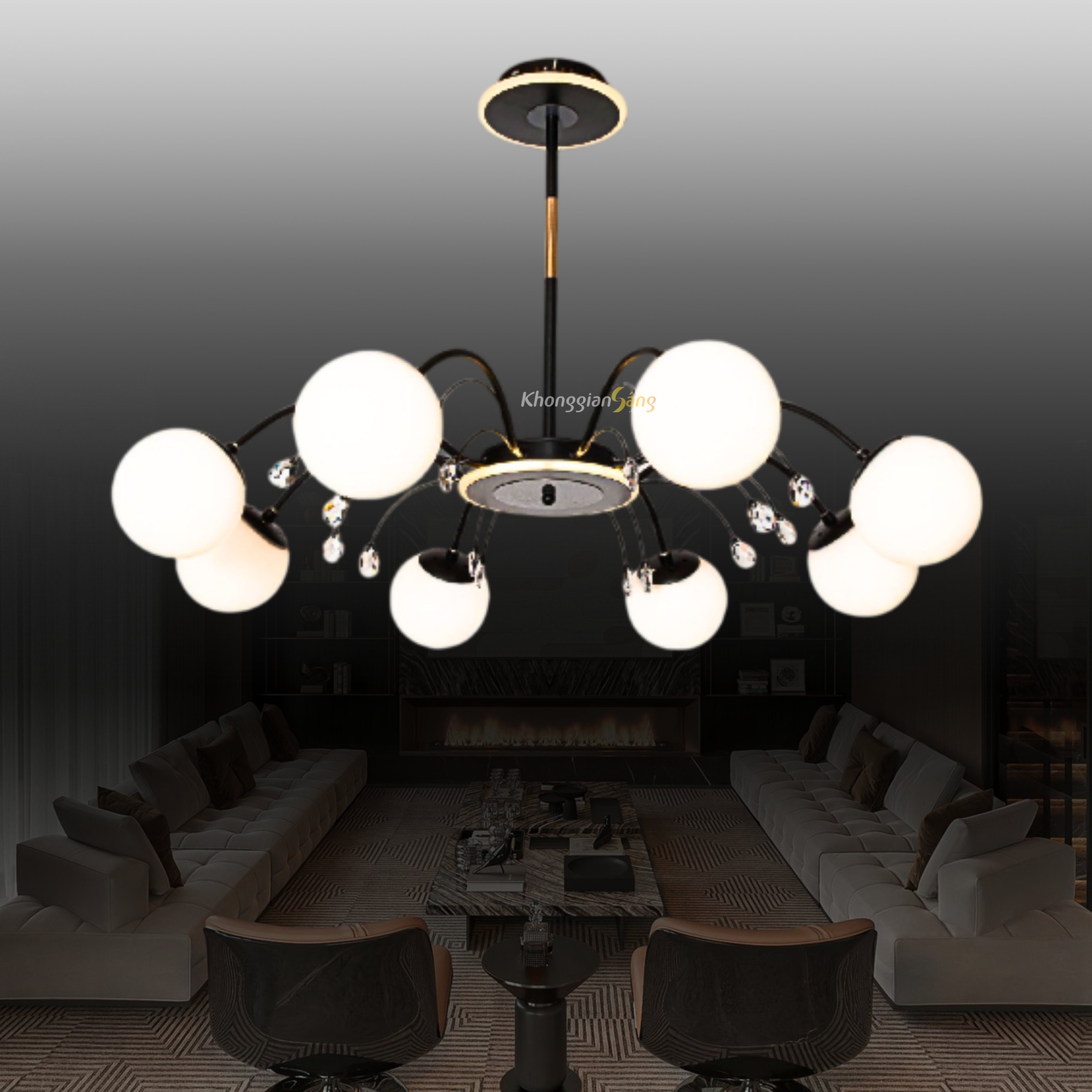 ĐÈN CHÙM CỔ ĐIỂN (D900mm x H700mm) THCN-253