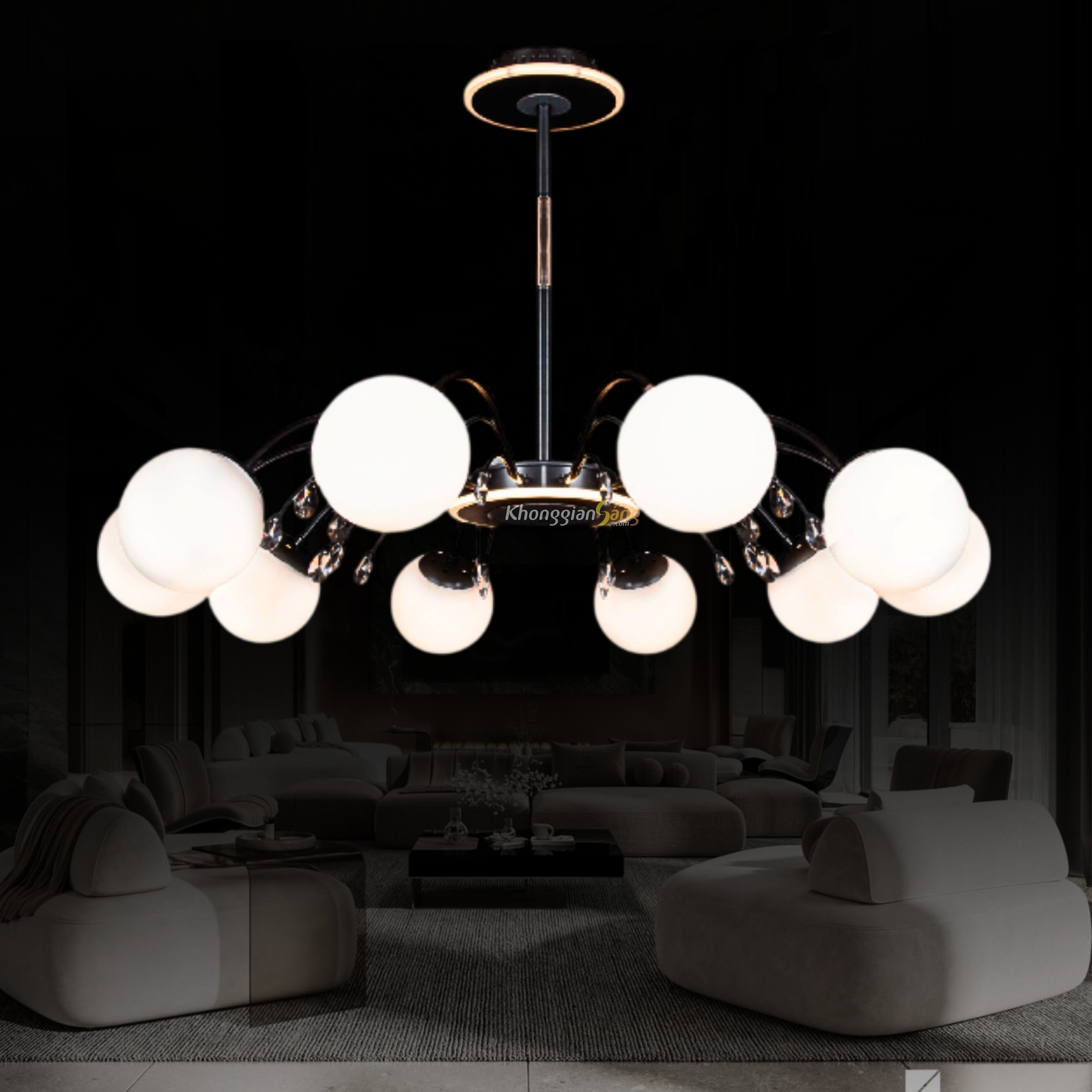 ĐÈN CHÙM CỔ ĐIỂN (D900mm x H700mm) THCN-254