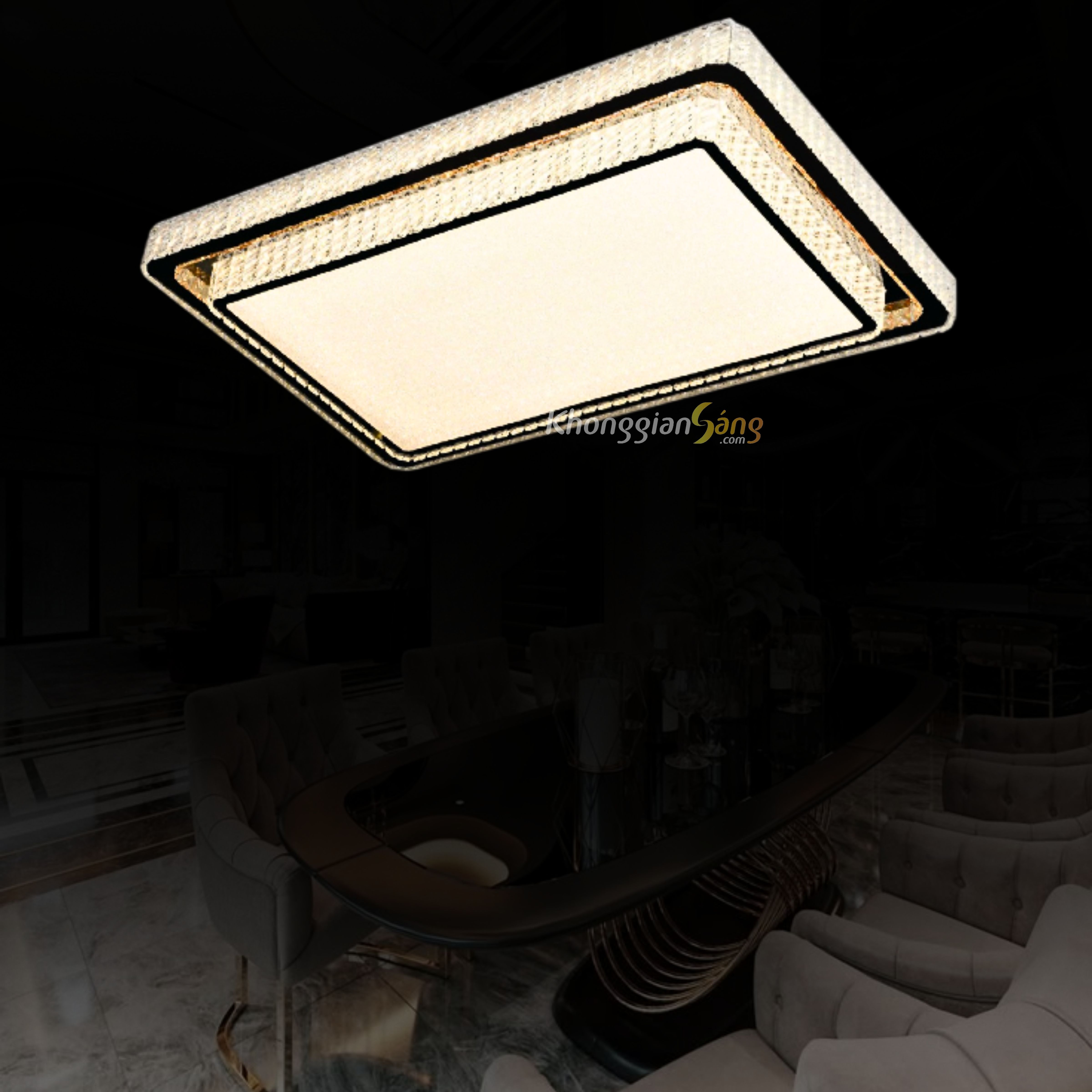 ĐÈN ỐP TRẦN (D600mm x R700mm) MO-1242