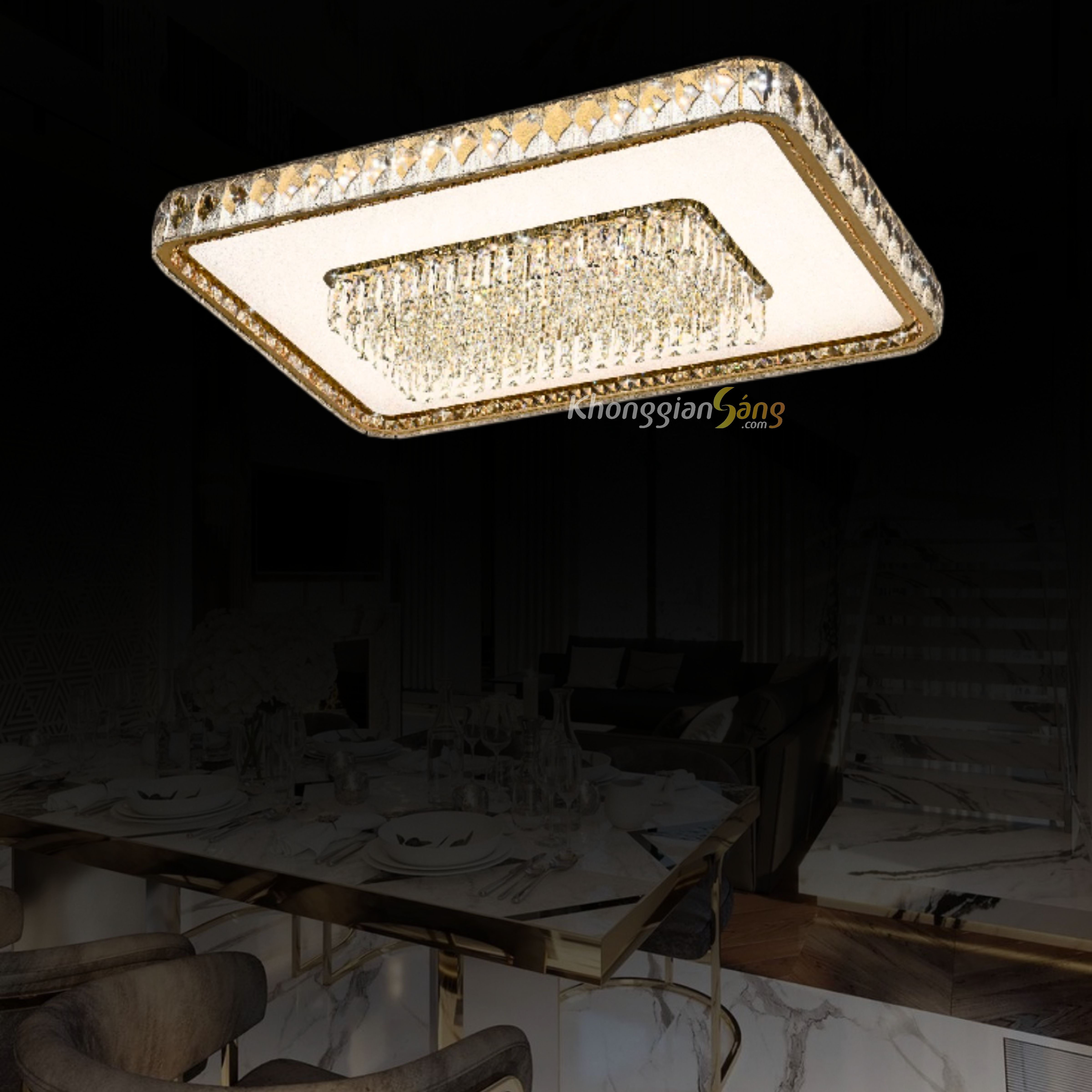 ĐÈN ỐP TRẦN (D1100mm x R760mm x H190mm) MO-1248