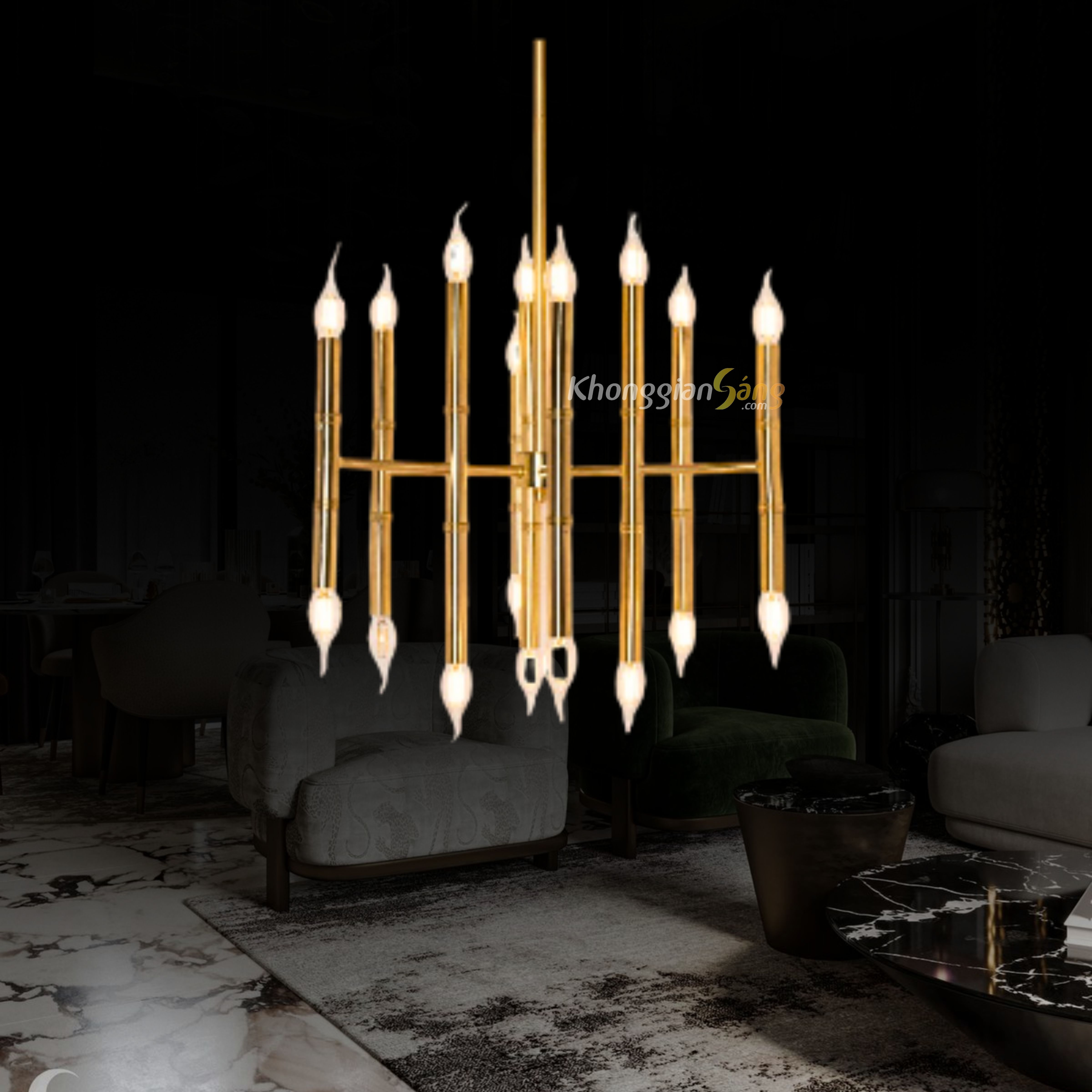 ĐÈN THẢ TRANG TRÍ (D500mm x H110mm) THCN 876-18  