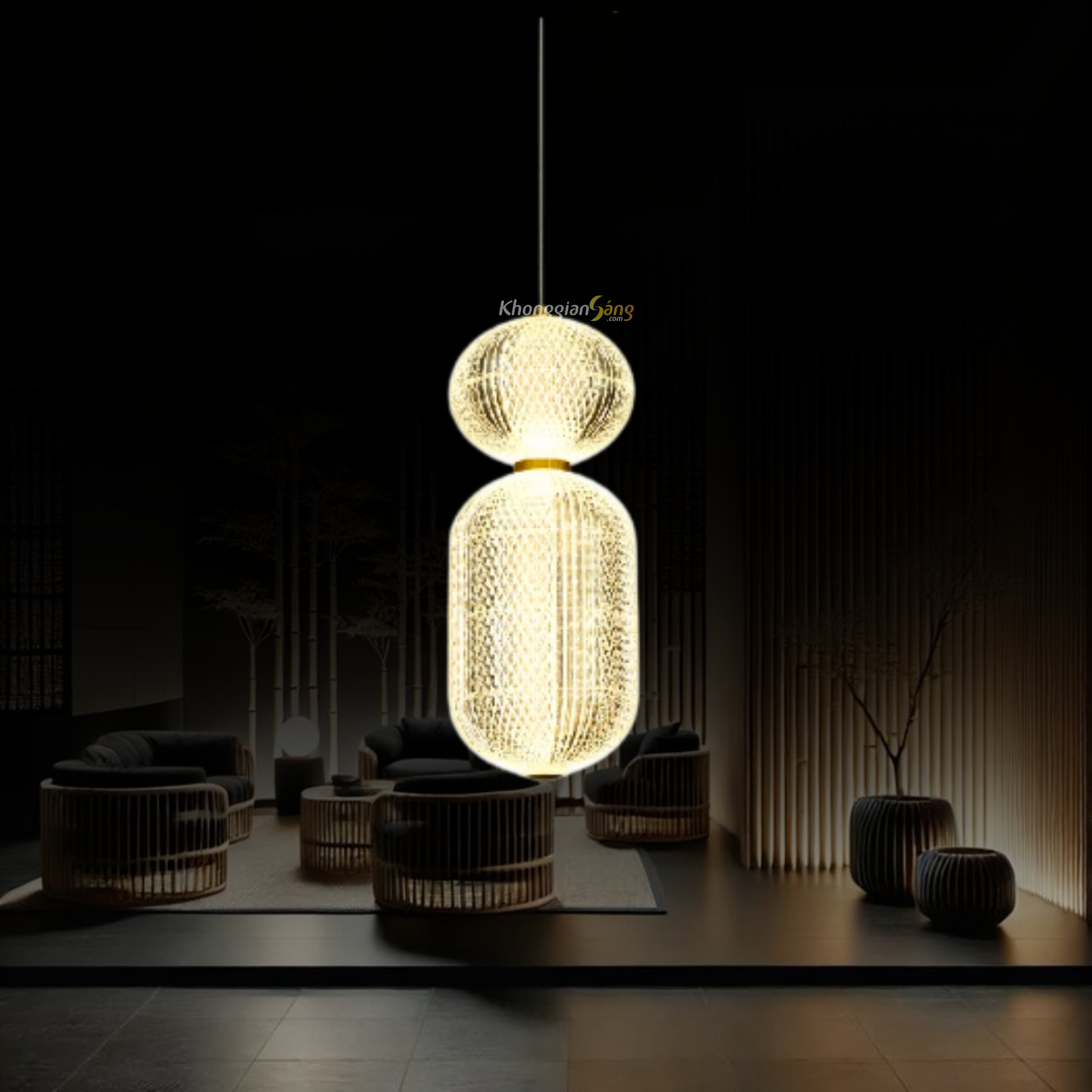 ĐÈN THẢ TRANG TRÍ (D150mm x H360mm) TH-0807