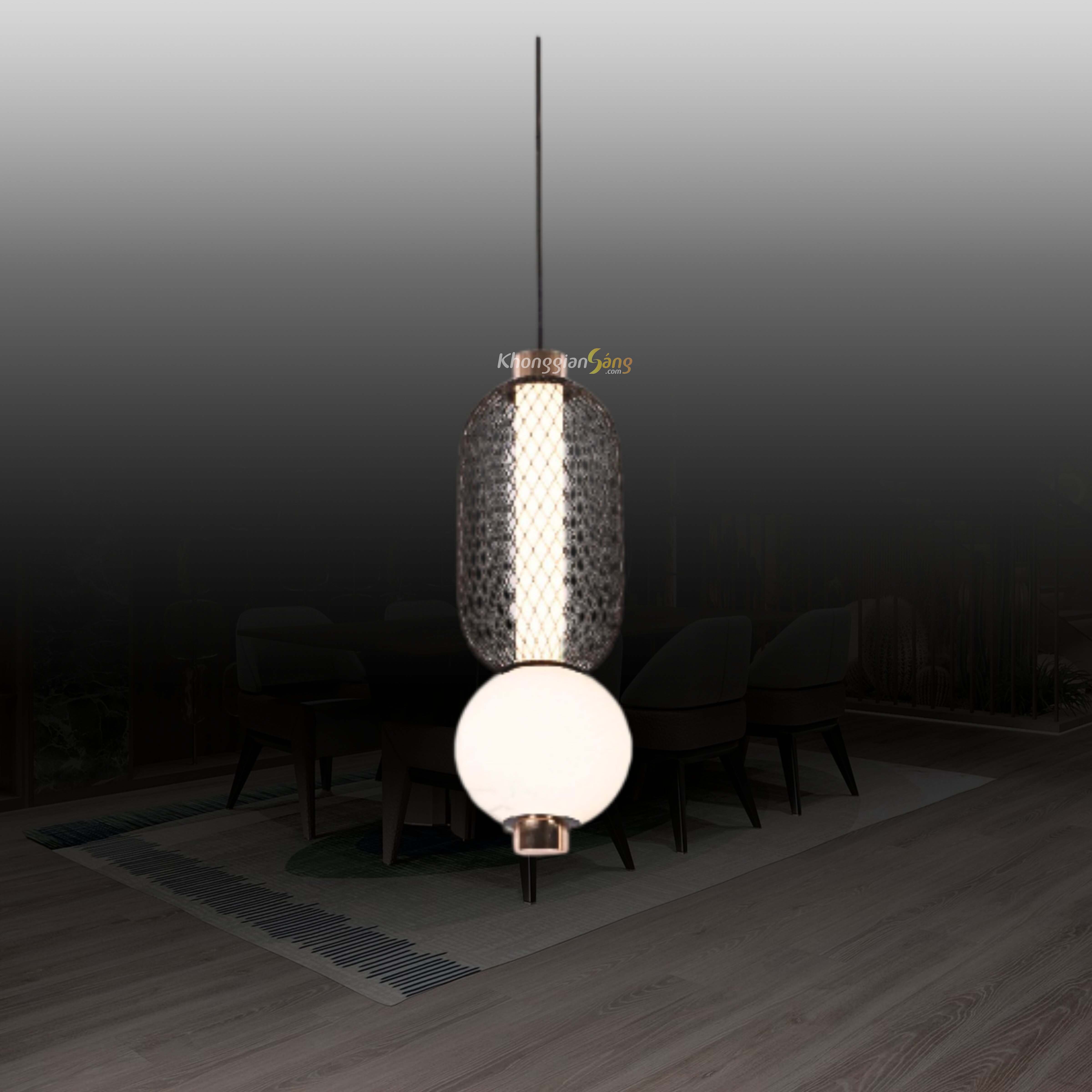 ĐÈN THẢ TRANG TRÍ (D150mm x H390mm) TH-0801