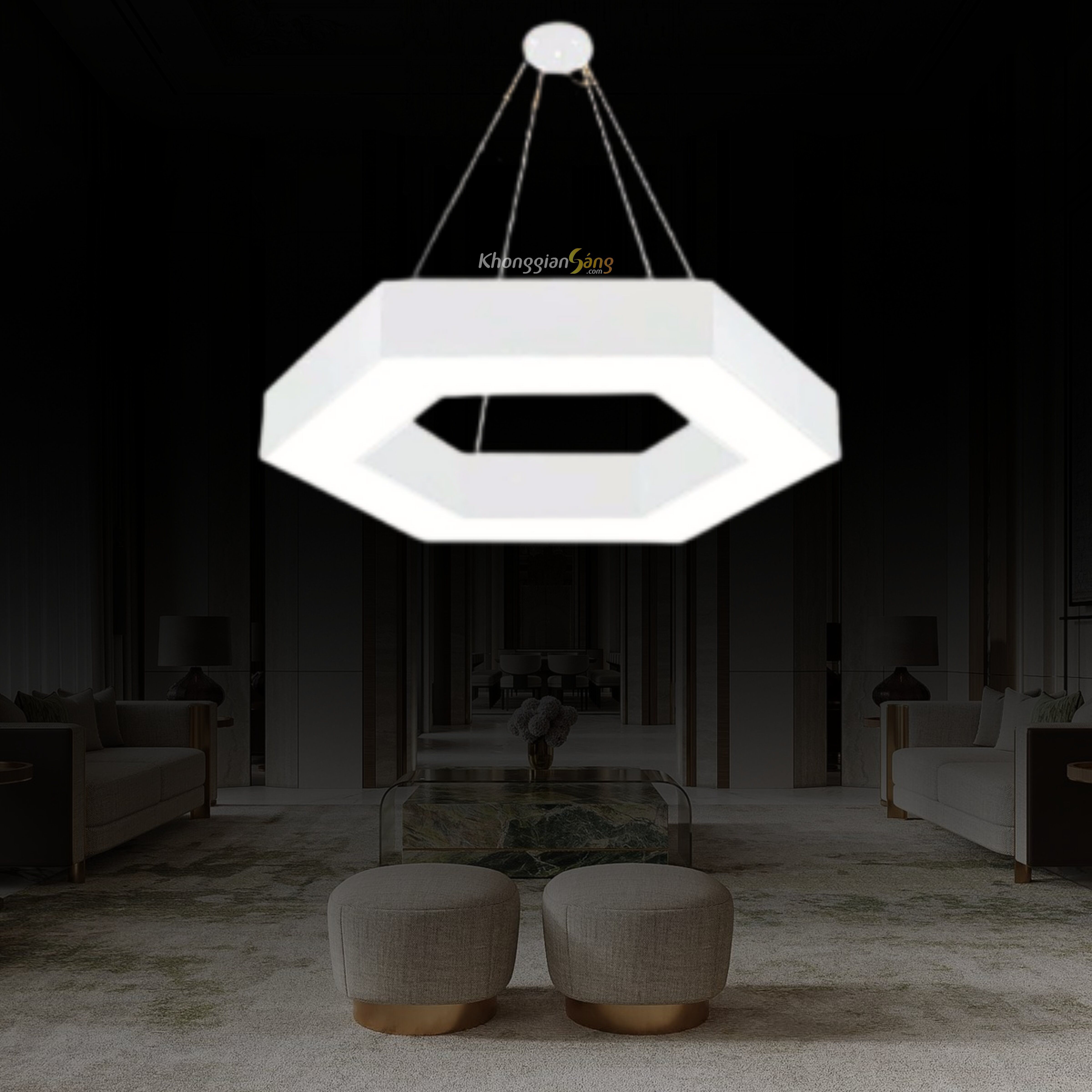 ĐÈN THẢ TRANG TRÍ (D600mm x H50mm) THCN 210A-18