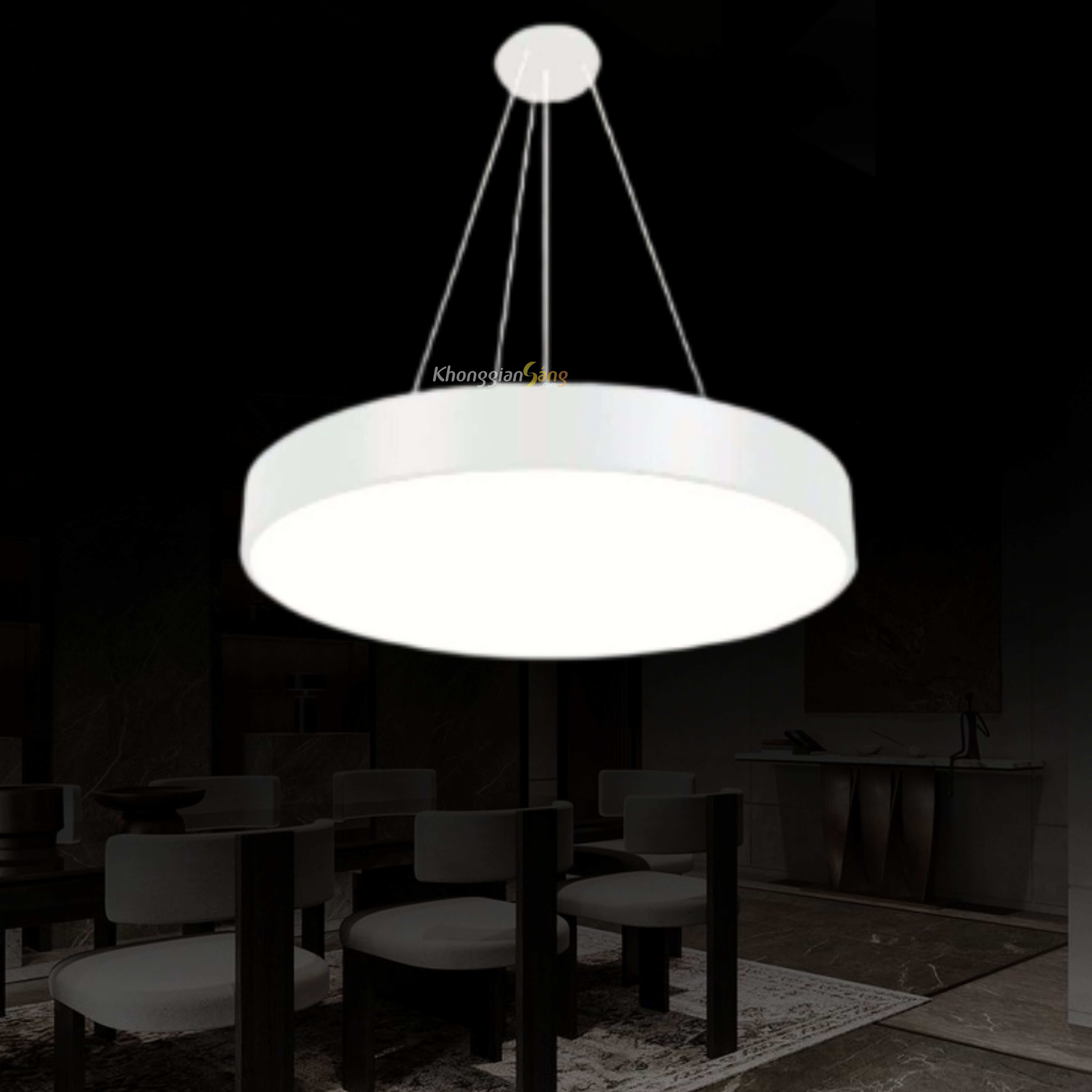 ĐÈN THẢ TRANG TRÍ (D600mm x H50mm) THCN 213B-18/ Trắng