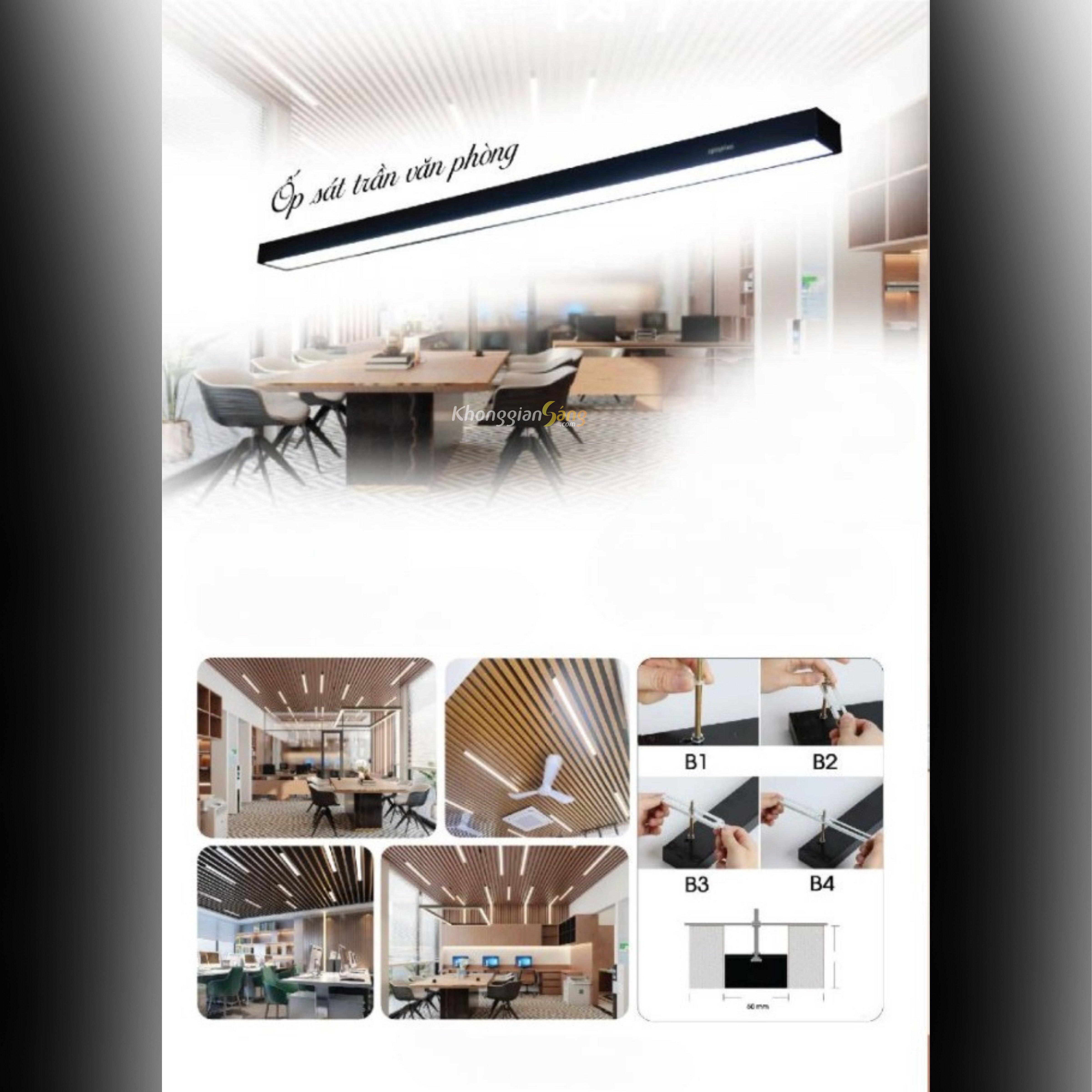 ĐÈN THẢ TRANG TRÍ (D1200mm x R50mm x H40mm) THCN 214-24/Đen