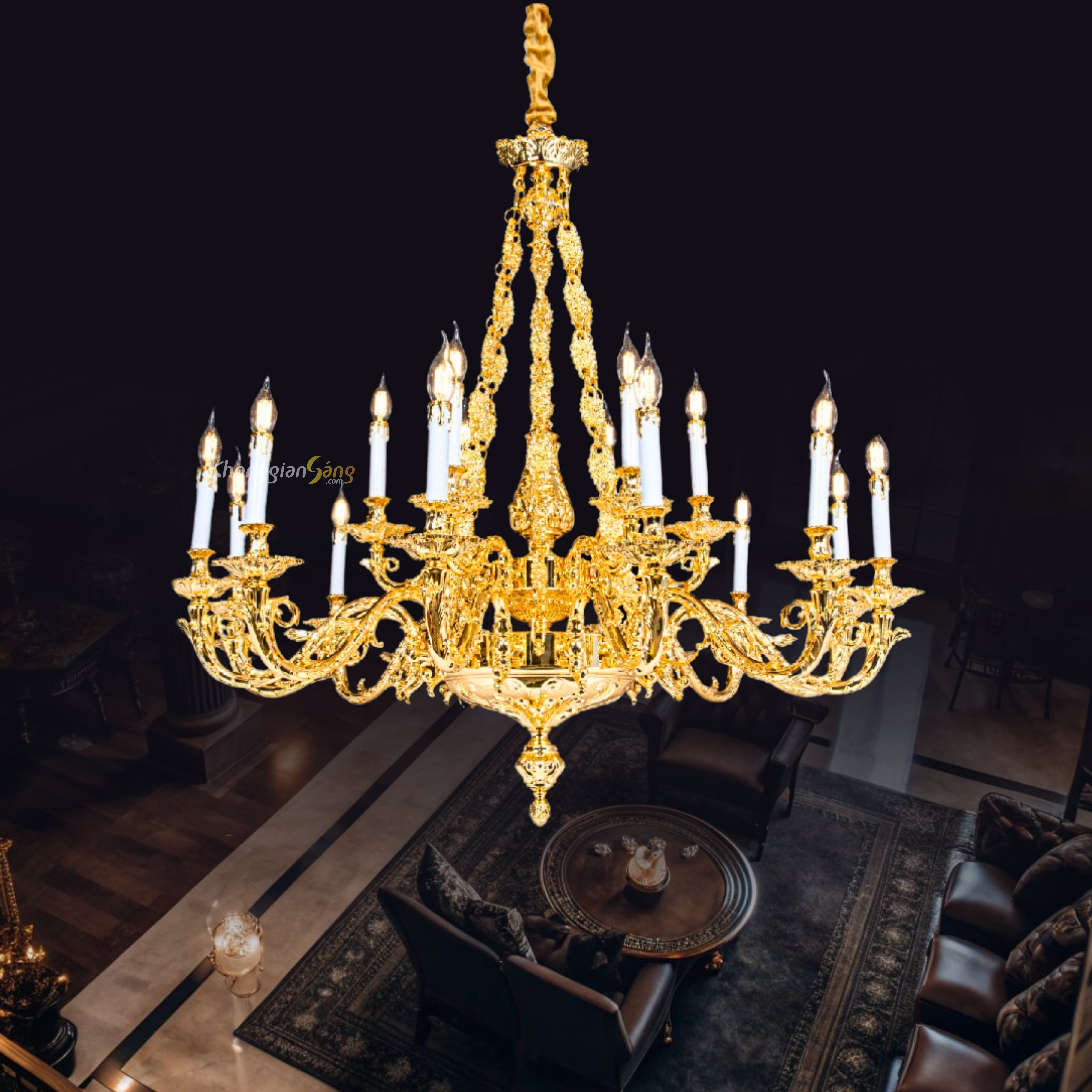 ĐÈN CHÙM NẾN (D1100mm x H1500mm) CNQT-192