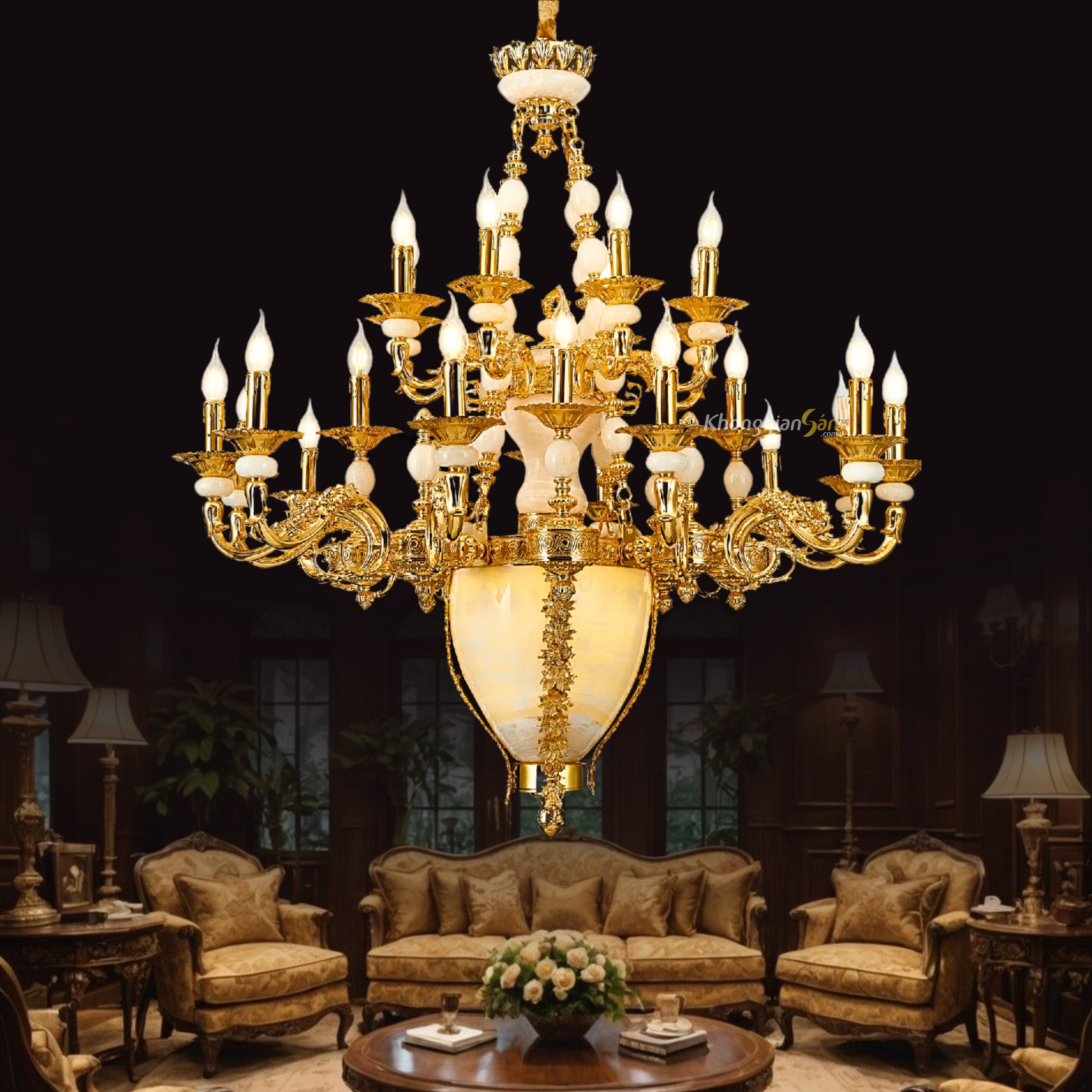 ĐÈN CHÙM NẾN (D950mm x H1200mm) CNQT-198