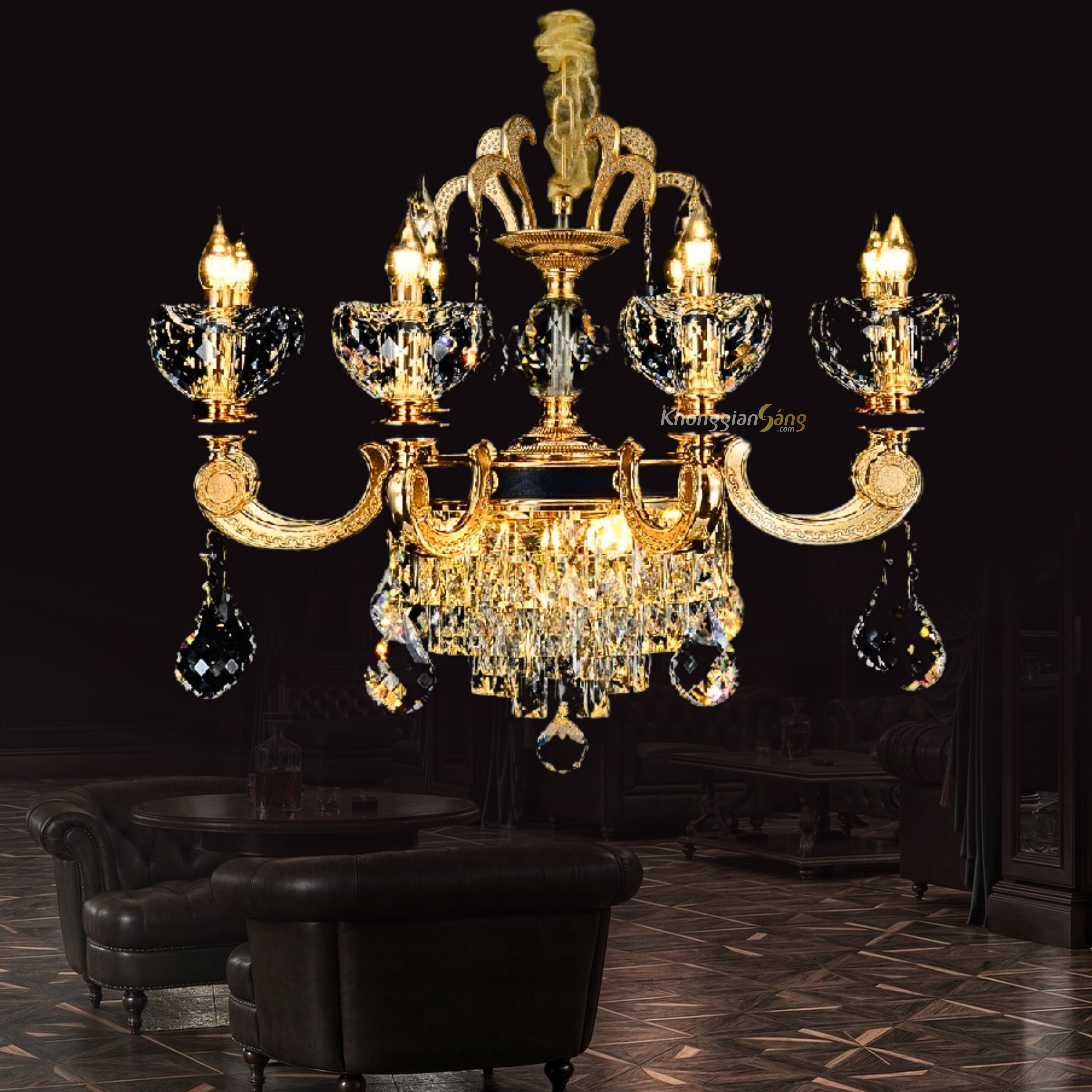 ĐÈN CHÙM NẾN (D800mm x H850mm) CNQT-346