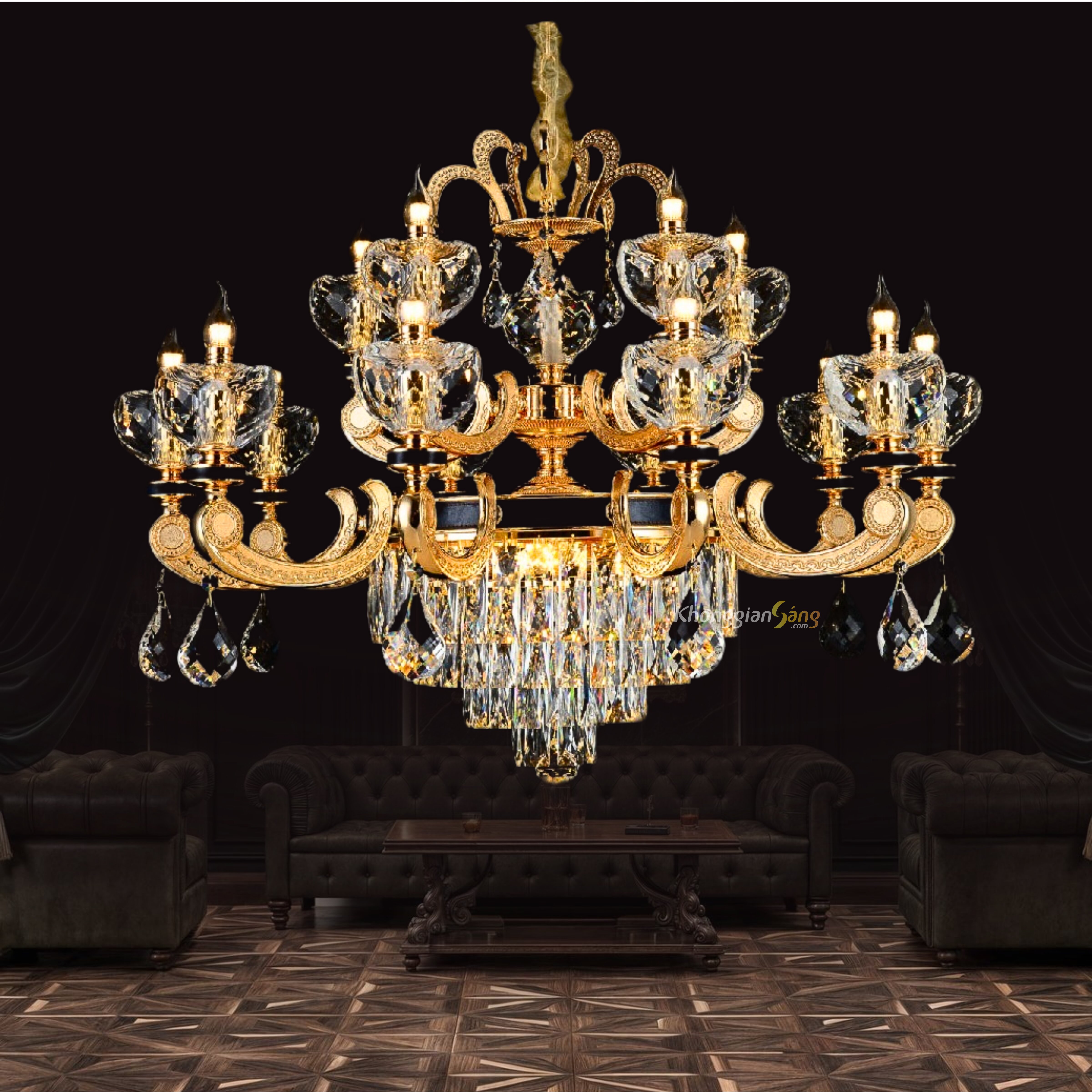 ĐÈN CHÙM NẾN (D950mm x H1000mm) CNQT-347