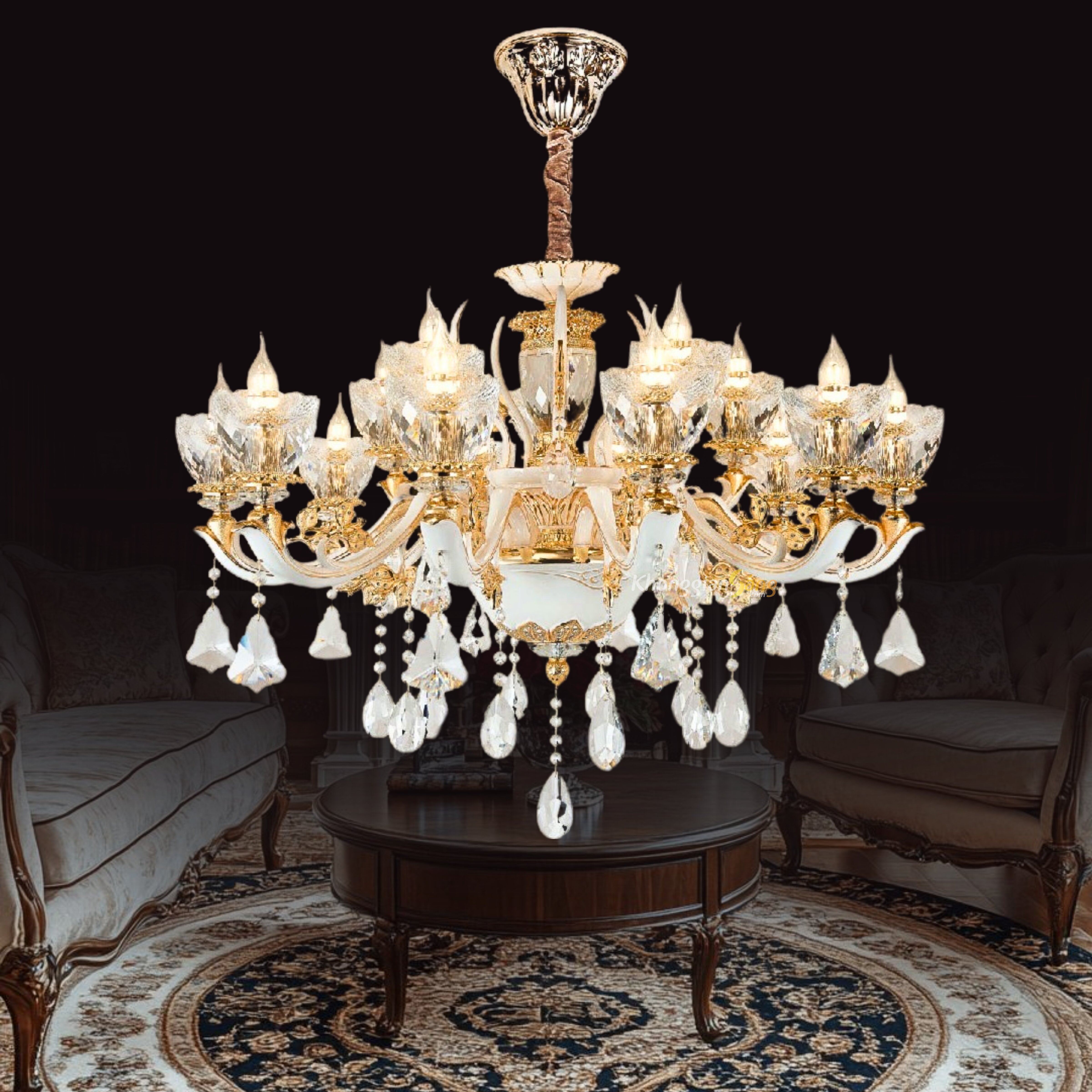 ĐÈN CHÙM NẾN (D1000mm x H760mm) CNQT-381