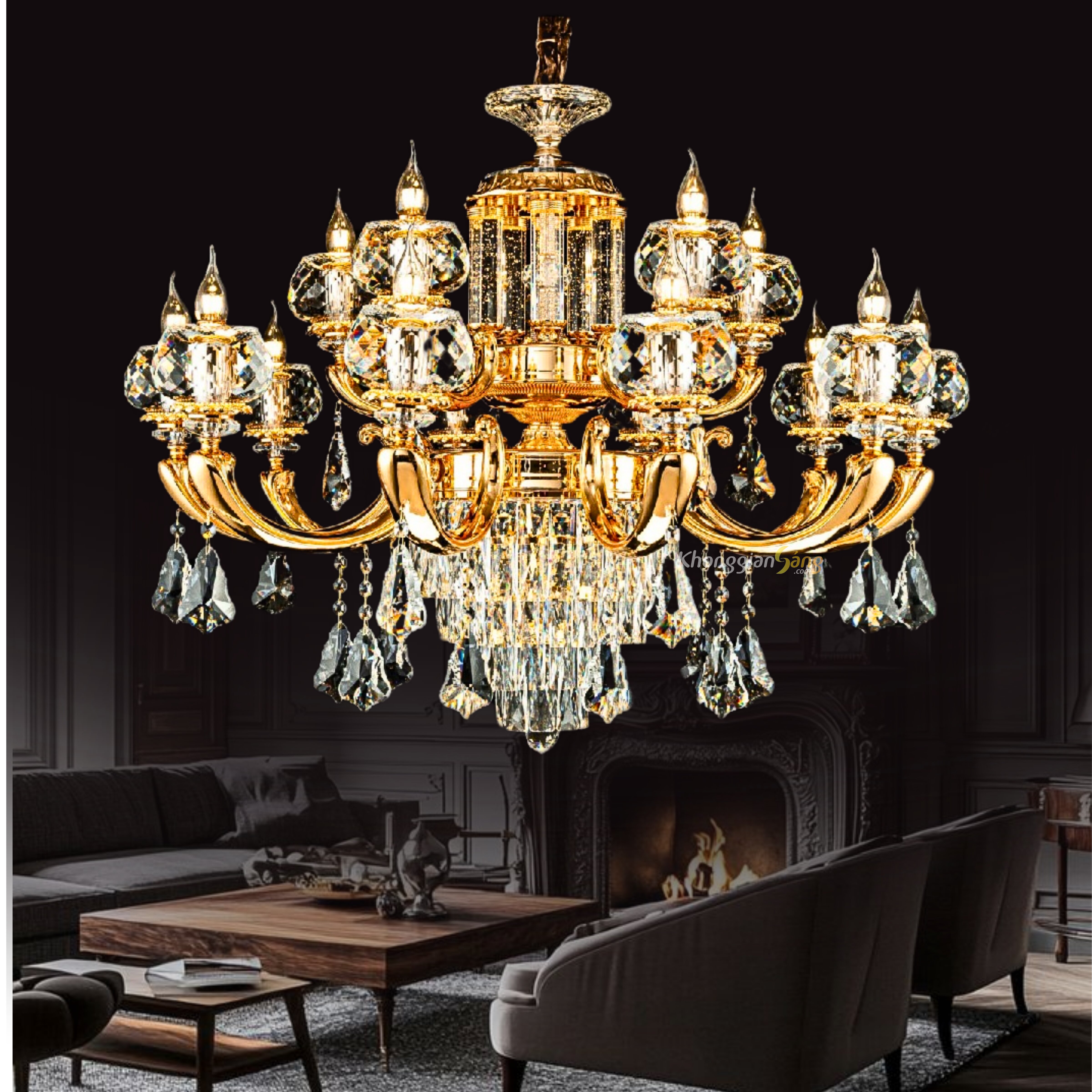 ĐÈN CHÙM NẾN (D1000mm x H690mm) CNQT-387