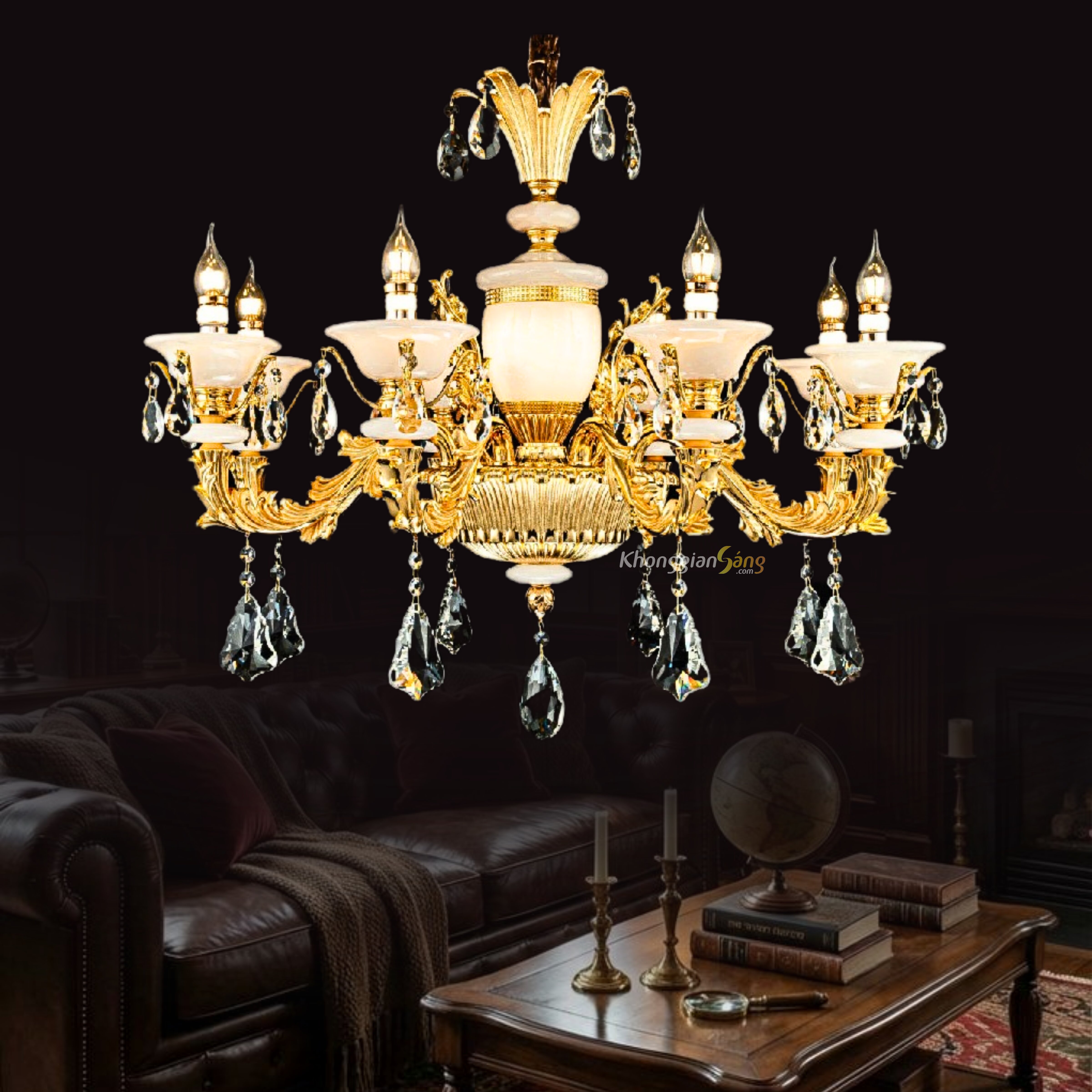 ĐÈN CHÙM NẾN (D850mm x H690mm) CNQT-388