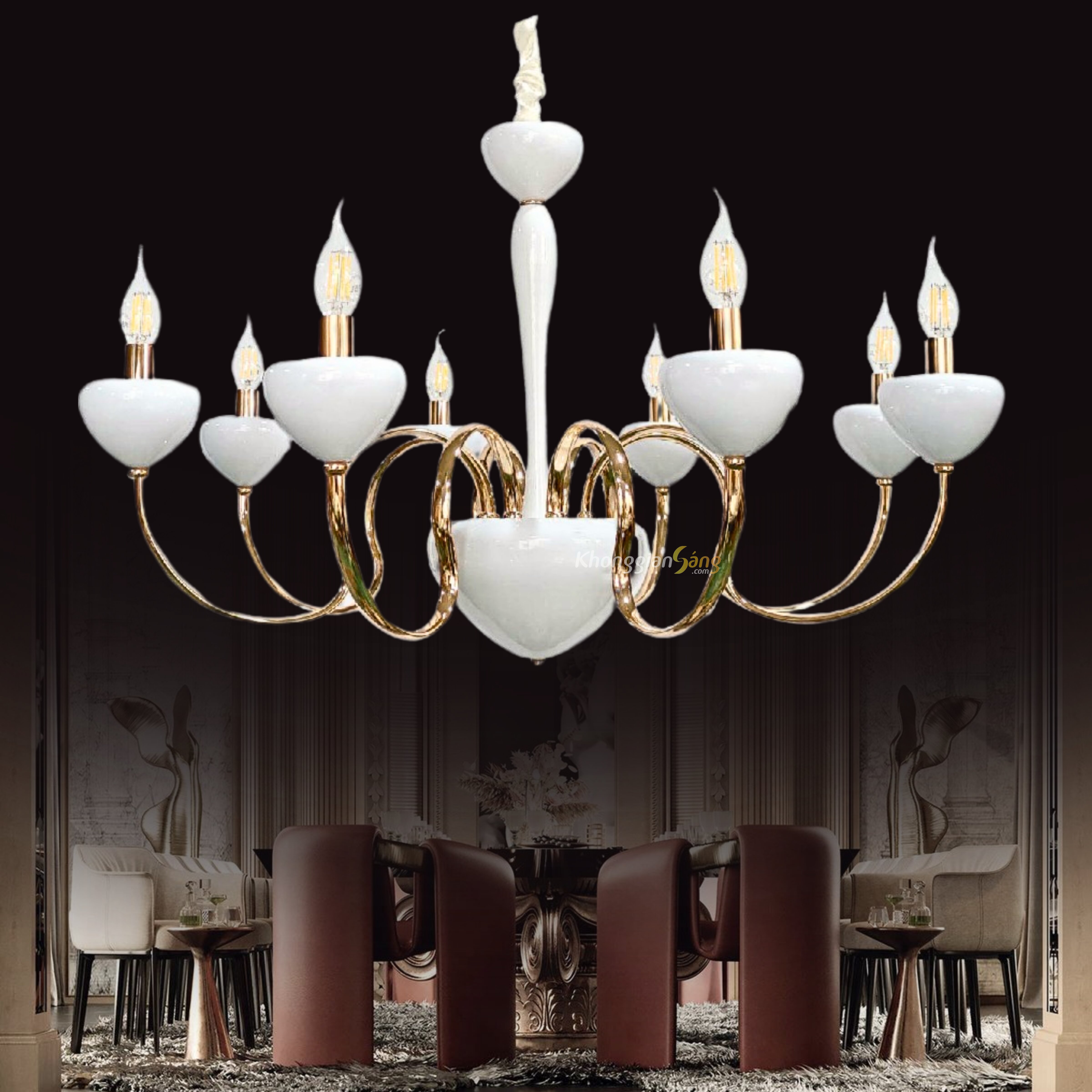 ĐÈN CHÙM NẾN (D820mm x H550mm) CNQT-414