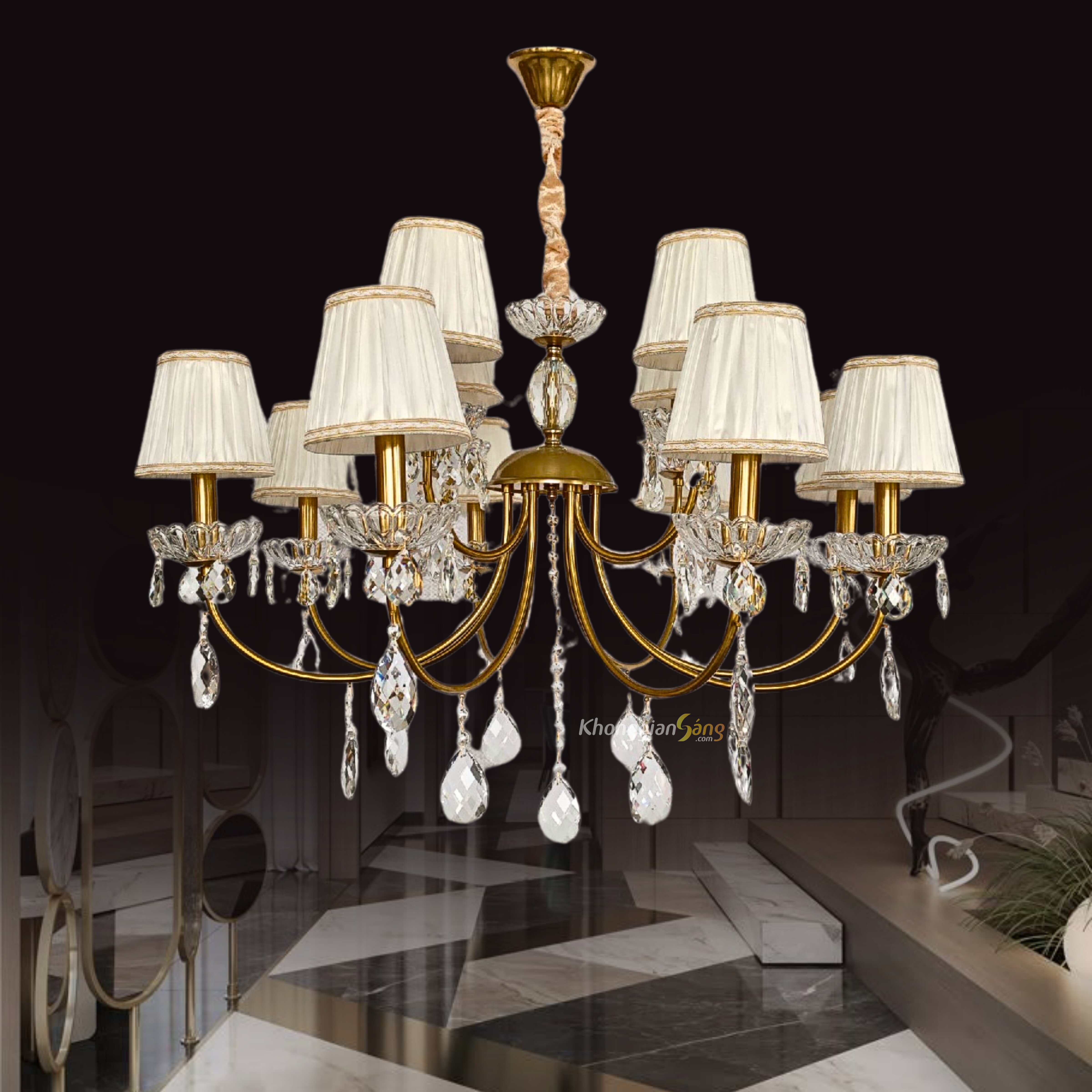 ĐÈN CHÙM NẾN (D870mm x H540mm) CNQT-419