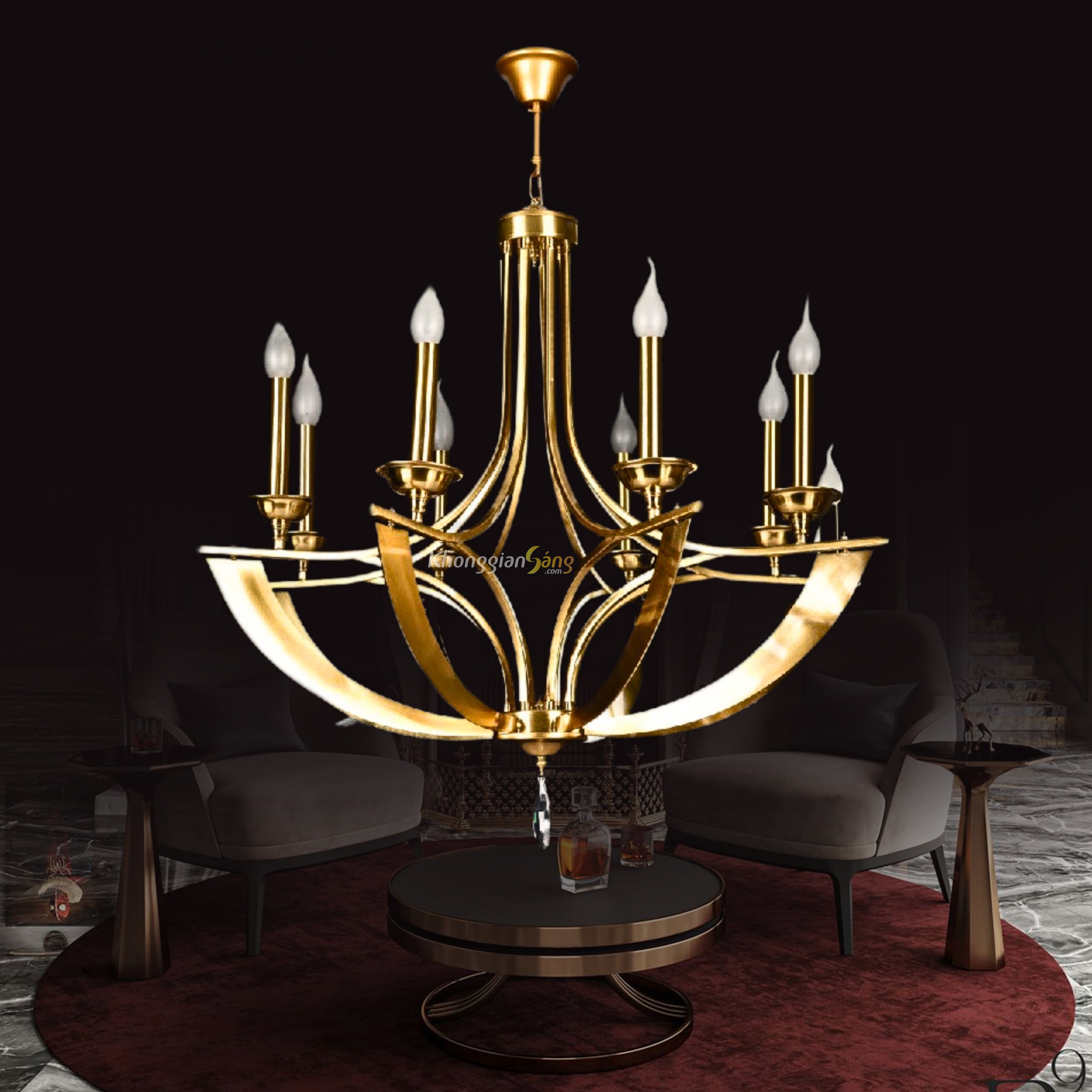 ĐÈN CHÙM NẾN (D750mm x H750mm) CNQT-4341/8