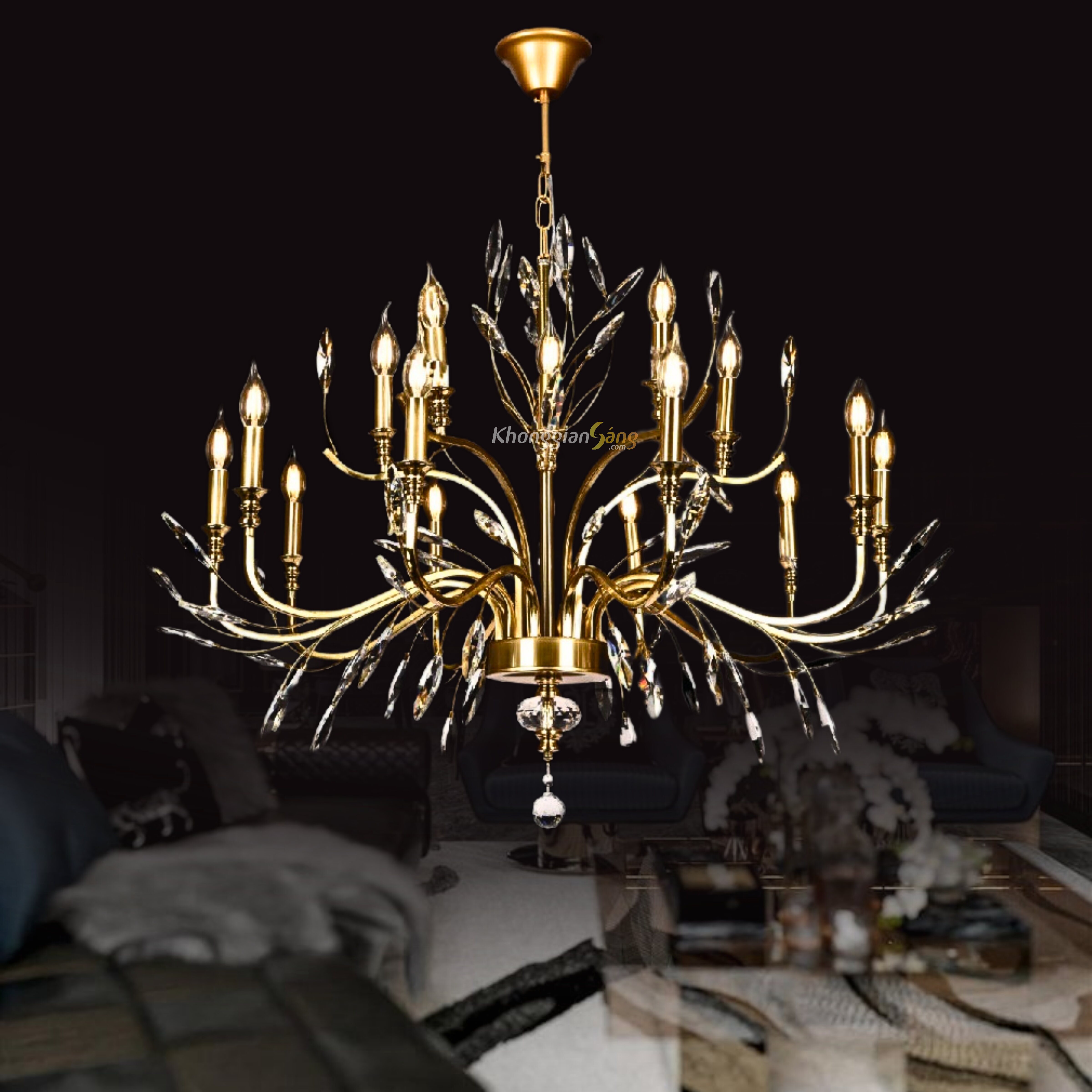 ĐÈN CHÙM NẾN (D990mm x H750mm) CNQT-4354/15