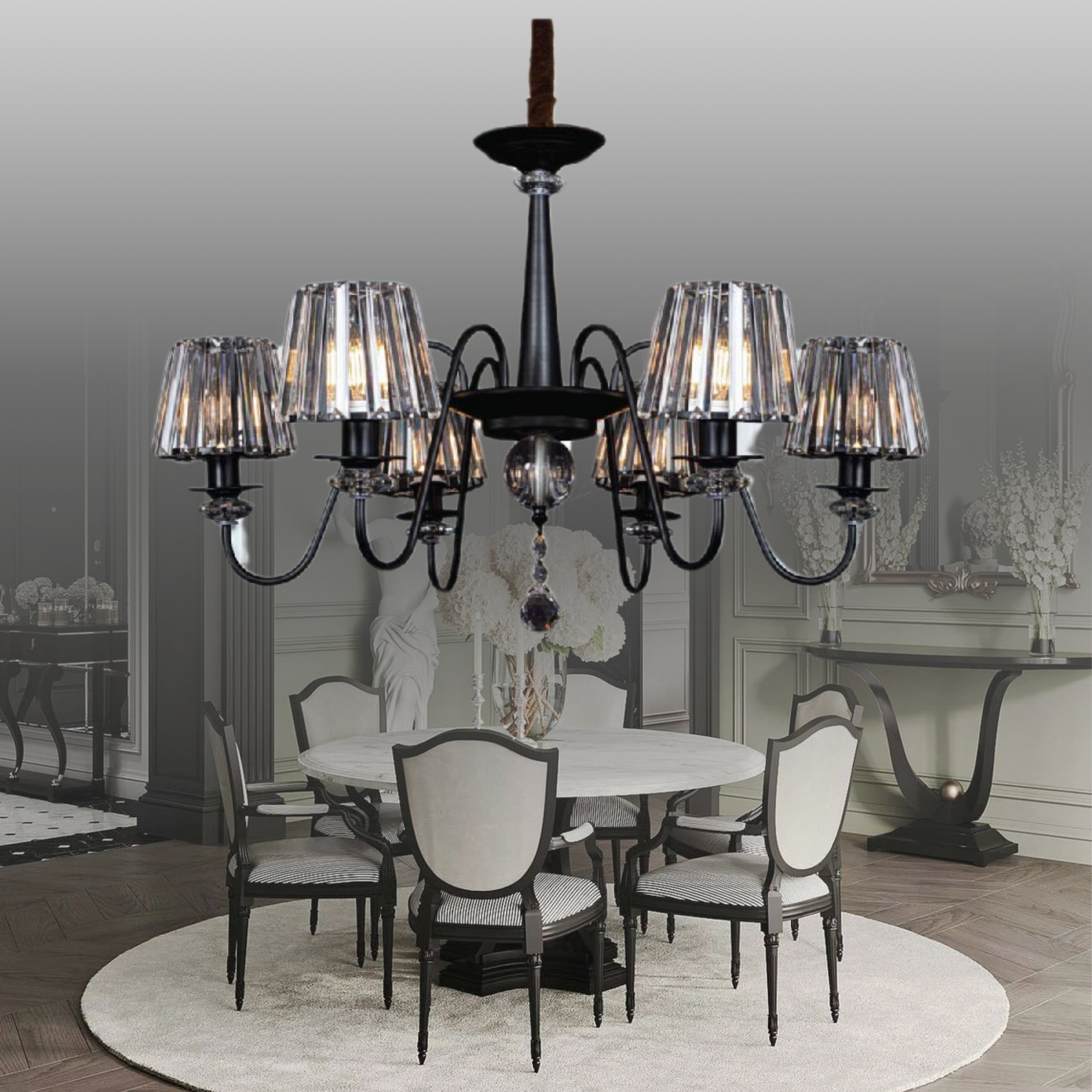 ĐÈN CHÙM CỔ ĐIỂN (D700mm x H900mm) THCN-298