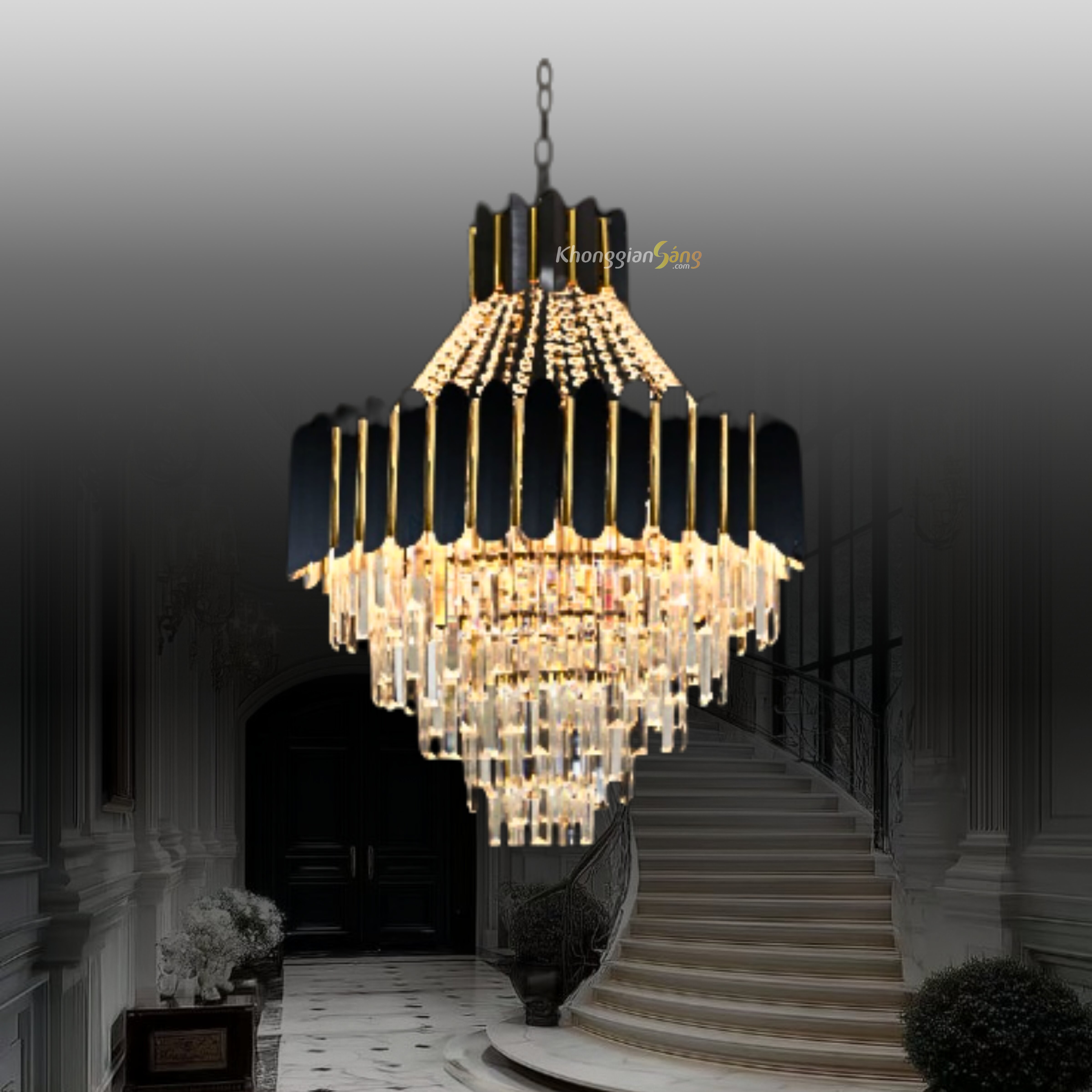 ĐÈN CHÙM PHA LÊ (D600mm x H1000mm) TH-8246